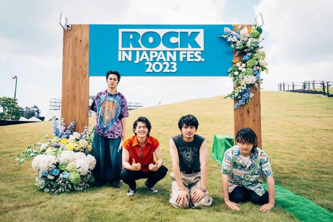 DISH//のインスタグラム：「・ 『ROCK IN JAPAN FESTIVAL 2023』 2023.08.12@千葉・千葉市蘇我スポーツ公園  #北村匠海 (Vo/G) @take_me_1103  #矢部昌暉 (Cho/G) @pantystar_masaki  #橘柊生 (DJ/Key) @to_i1015  #泉大智 (Dr) @daichi_izumi  #DISH #ロッキン #RIJF2023」