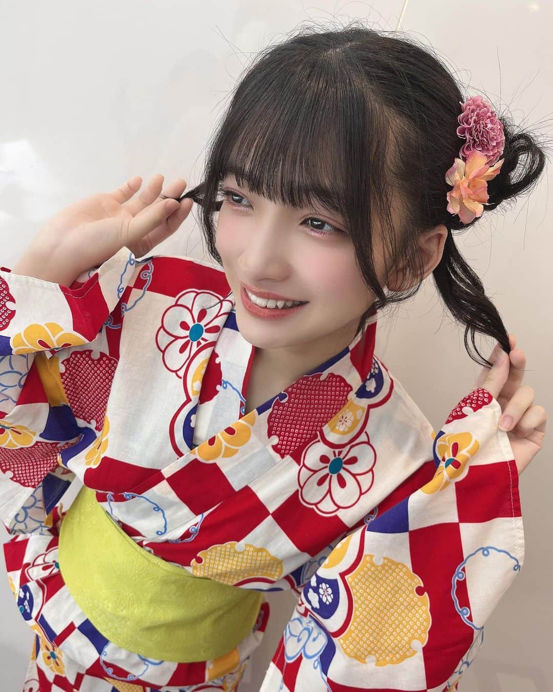 蛭田愛梨のインスタグラム：「浴衣にくらげヘア🪼」