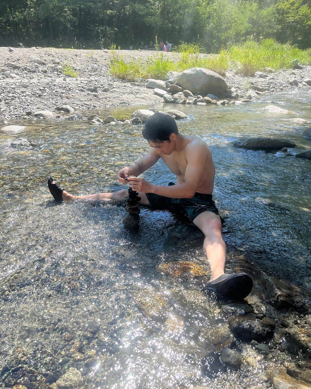 乙黒拓斗さんのインスタグラム写真 - (乙黒拓斗Instagram)「涼しくて川にずっと居たい⛰️ 良い休日を過ごせた」8月13日 17時43分 - 01096taku