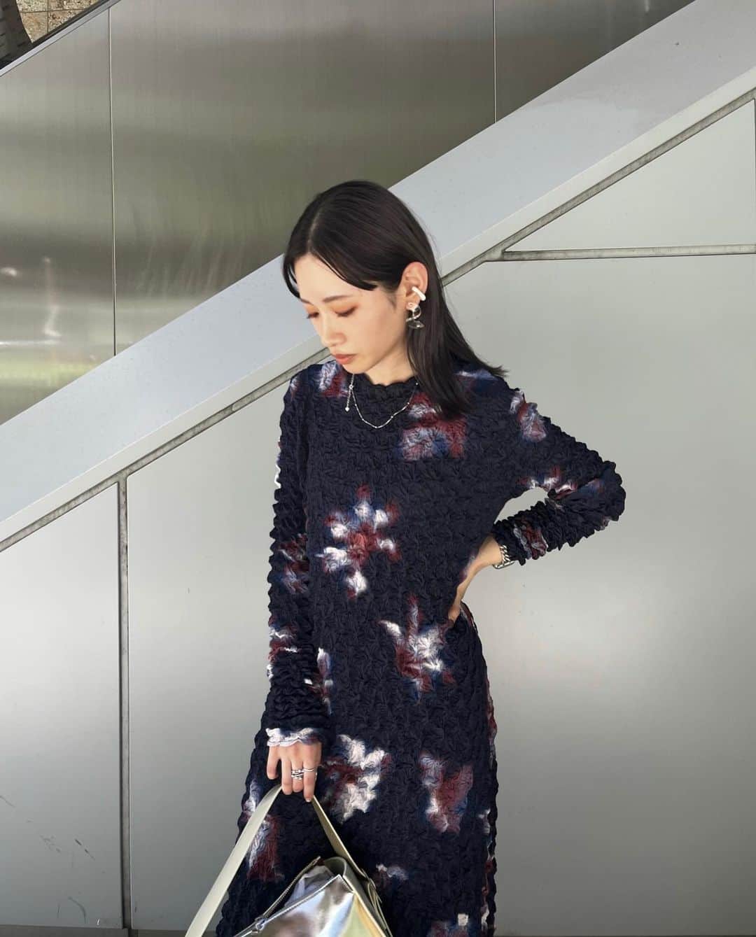 アメリヴィンテージNEON FLOWER I LINE DRESS ameri NEON FLOWER I