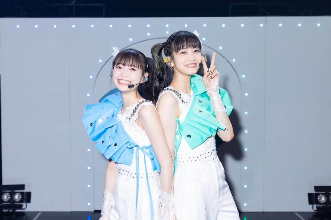 harmoeのインスタグラム：「#harmoe 2nd LIVE TOUR 「GOOD and EVIL」😈👼 EAST公演ご来場&ご視聴頂き ありがとうございました💙💚  #岩田陽葵 #小泉萌香」