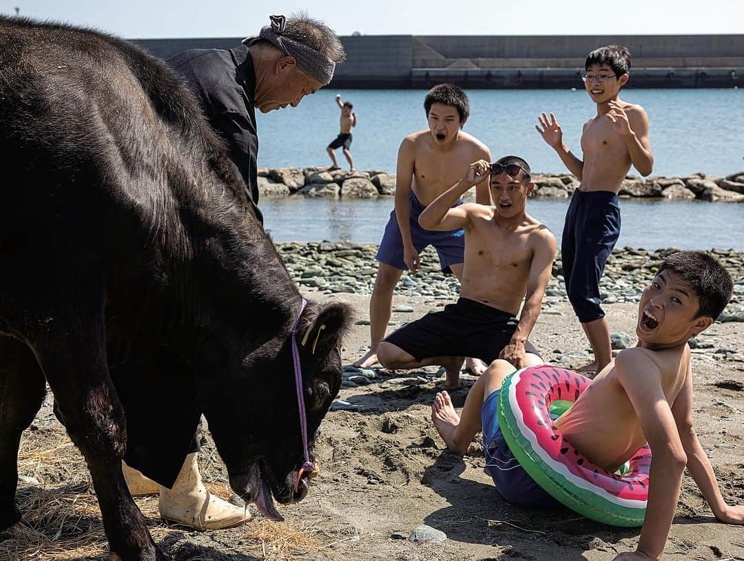 浅田政志さんのインスタグラム写真 - (浅田政志Instagram)「8月5日に開館した〈佐田岬半島ミュージアム〉の開館記念展で新田好さんの作品をオマージュした写真を飾らせてもらっています❗️ 新田好さんは40年以上かけて佐田岬半島に生きる人々を活写し続けた方。 新田さんの真っ直ぐなモノクロ写真に出会えて本当に幸せです。。 10月29日まで開催しています。 「岬遊び」をテーマにしたフォトコンテストも開催中なので、ぜひ佐田岬半島を満喫して下さいね🫡  #佐田岬半島ミュージアム」8月13日 20時20分 - asadamasashi