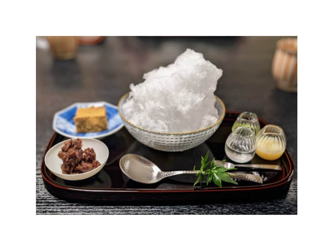 川村亜紀のインスタグラム：「かき氷🍧😋 #kyotogroumet #tastykyoto #wasyoku #kyoto  #kyotossummer #shabedice  #京のお味 #京都の美味しいもの #美味しいもの日記 #ごちそうさまでした #🍧」