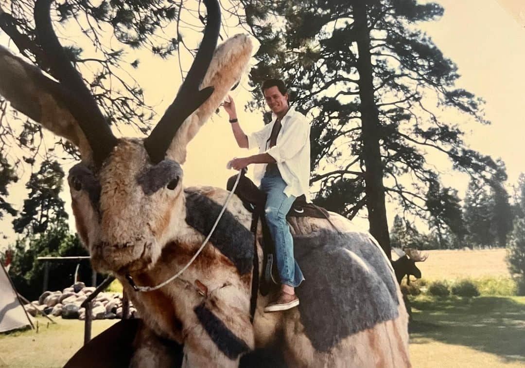 ケヴィン・ベーコンのインスタグラム：「I’ve had amazing experiences in this life but I will never forget the time I got to ride a Jackalope.」