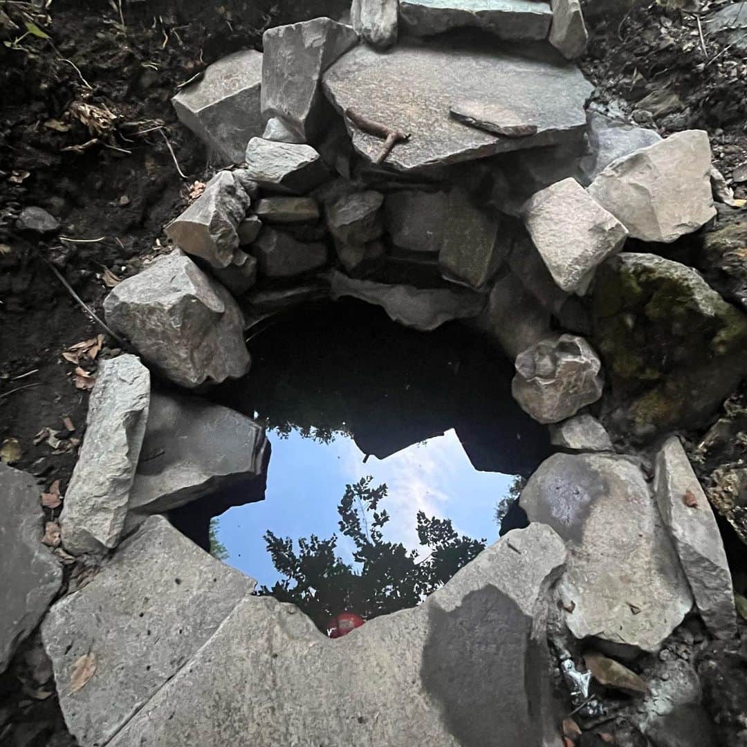 クリス智子さんのインスタグラム写真 - (クリス智子Instagram)「池、もとい、水の風景、誕生間近！  今の場所に拠点を移した理由には、 土や植物、自然にもっと触れることが必要だ、と感じたことがあります。大変なこともあるけれど、たしかに必要な学び、知りたいことが、たくさんあります。  一昨年あたりから、やっと庭をどうするか、取り掛かり始めました。自分たちだけでは手強いワイルドさあり。誰にどう話せばよいのか、色々試しながらも、しっくり来ず、かなり迷ってしまったまま数年が過ぎました。 友人の紹介で出会えたお二人が、今、お世話になっている藤沢「大庭園」の、川口さんと内藤さん。@obaen_art   最近も、本当に暑い中作業してくださり感謝です。  少しずつ「風景が生まれる」喜び、庭づくりの素晴らしさを教えてもらっています。  写真は、池、に収まらず、、水のある風景。私のなかでは、これはフランク・ロイド・ライトの落水荘と呼びたい。😆  プロの仕事を見られるのも、感動もので、どうやって、こんな巨大な隕石みたいな石を運べるのか！などもそうですが、自然と共にある想像力、創造力。 学びがたくさんあります。  そうだ、我が家のブランコ。 池の近くで、どうなるか、と思いきや！むしろ、石舞台が置かれました👍　（写真最後）ぽちゃんと落ちる心配なし、前より、ずっと漕ぎやすい。  大庭園さんは、広大な敷地に植物たくさん。さらに、開園日あり、ギャラリーやワークショップあり。興味ある方は、ぜひ見てみてください。  #庭 #風景 #大庭園 #まだまだ続く庭づくり」8月14日 9時49分 - chris_tomoko