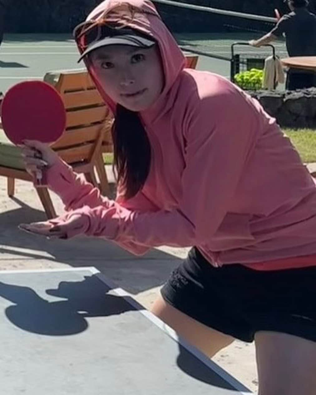 時田愛梨さんのインスタグラム写真 - (時田愛梨Instagram)「スポーツdayだった日🎾⛳️🏓🧘‍♀️ ツッコミどころ満載な📷」8月14日 1時21分 - eri_tokita