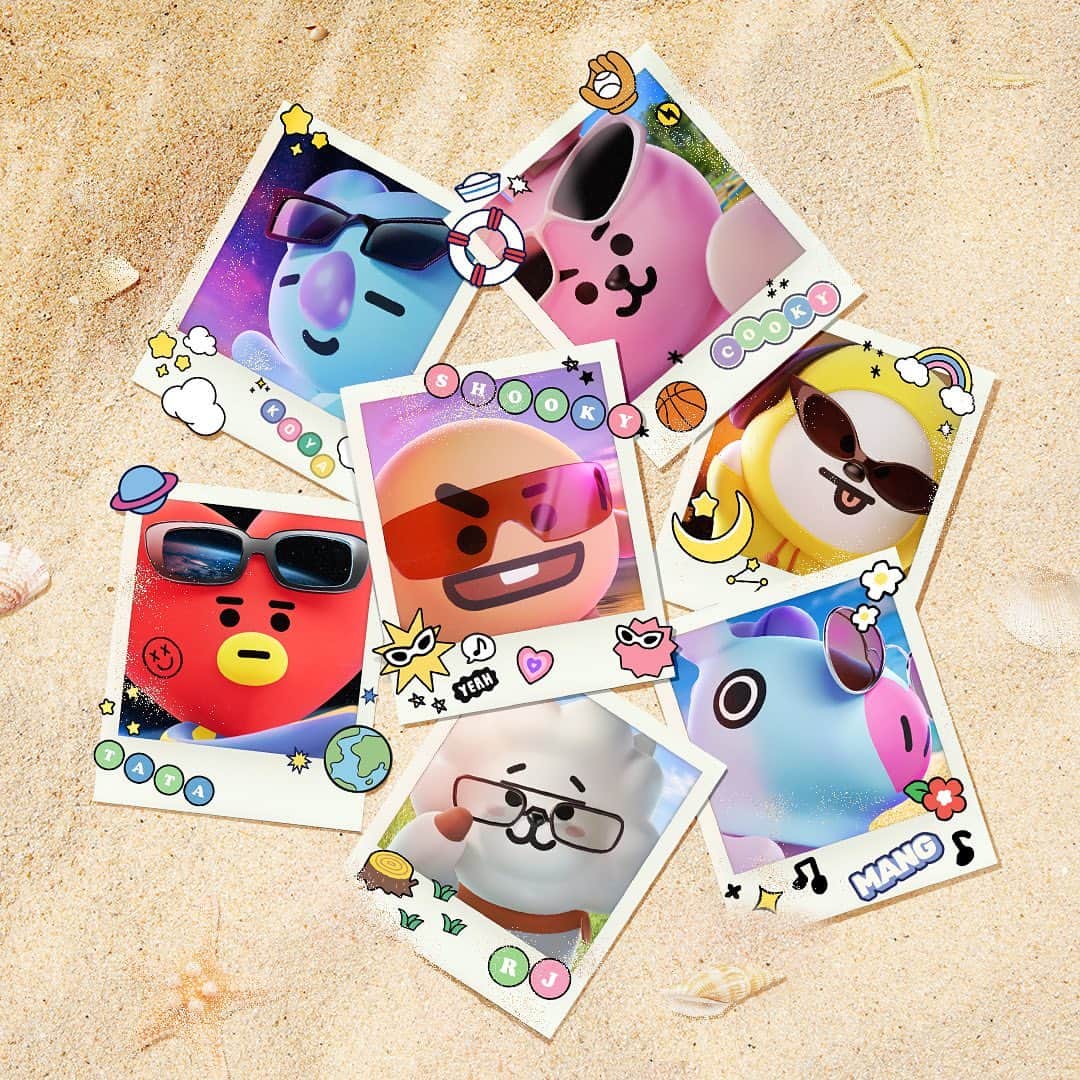 BT21 Stars of tomorrow, UNIVERSTAR!さんのインスタグラム写真 - (BT21 Stars of tomorrow, UNIVERSTAR!Instagram)「On vacations, pictures worth a thousand words, right? 😎  Wanna keep these BT21 photocards?📸 Check it out here 👉Click DECO STUDIO app link in bio!  #BT21 #sunglasses #photocard #profilepic #lockscreen #wallpaper #decostudio」8月14日 18時01分 - bt21_official