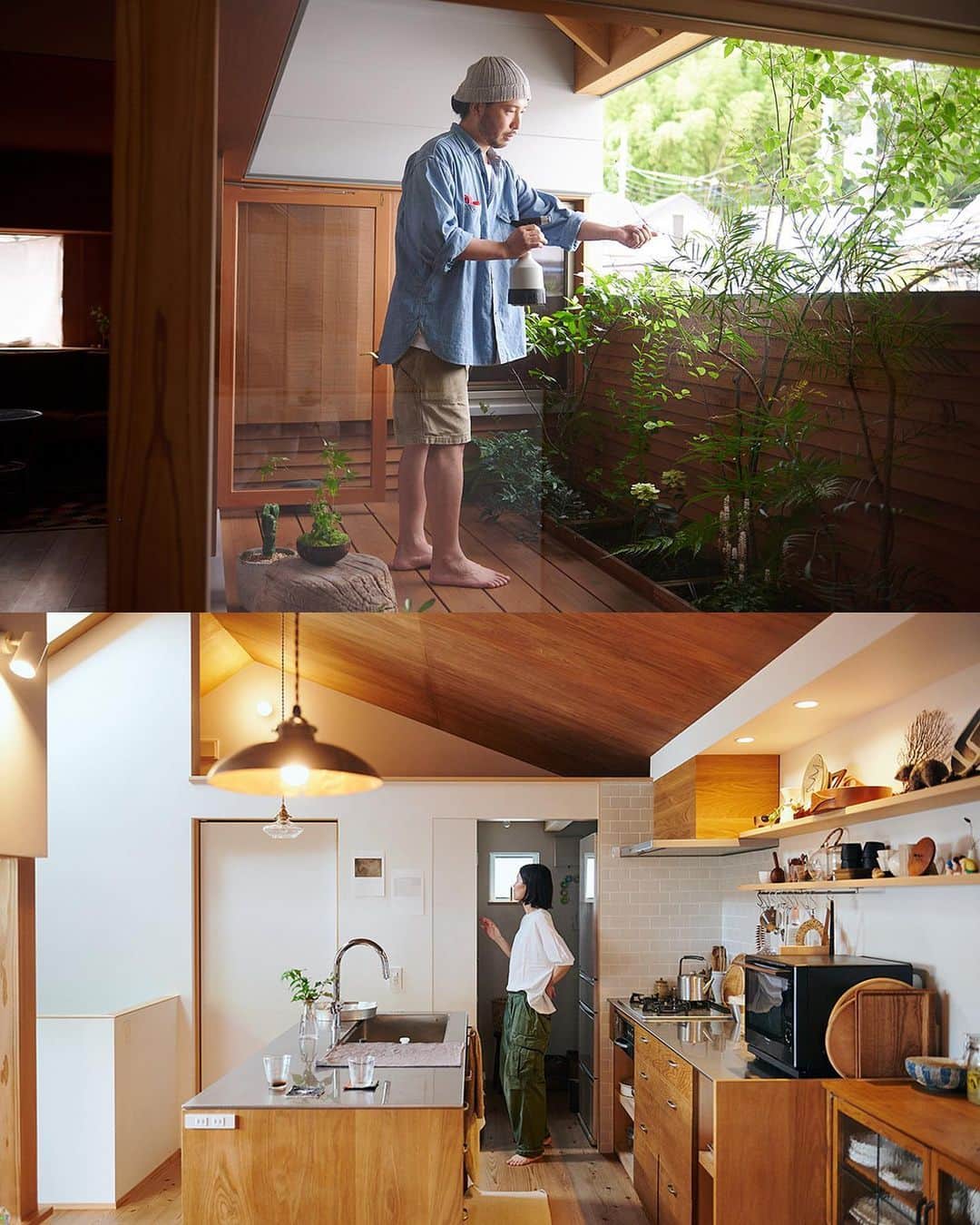ZERO-CUBE+FUNさんのインスタグラム写真 - (ZERO-CUBE+FUNInstagram)「. 豊かな自然に程近い閑静な住宅地で庭園さながらのウッドデッキがある家に暮らす、BEAMSスーパーバイザー 足立章紘さん。  @akihiro_adachi  色合いの変化もちょっとした傷も、経年こそが味わい。そんな自然の変化を楽しむ暮らしとは。  記事は @lifelabel_official プロフィールから。  #lifelabel #ライフレーベル #lifelabelmagazine #houseisentertainment #Lmag  #暮らし #暮らしを楽しむ #家づくり #開放感のある家 #大阪暮らし #2階建て #一軒家 #ウッドデッキのある家 #アウトドアリビング #大きな窓 #植物のある生活 #趣味部屋 #収納棚 #民芸品 #グリーンのある暮らし #beamsathome #happyoutsidebeams #sunnytrackhouse #リビング窓 #無垢床 #アイランドキッチン #庭づくり」8月14日 18時40分 - lifelabel_official