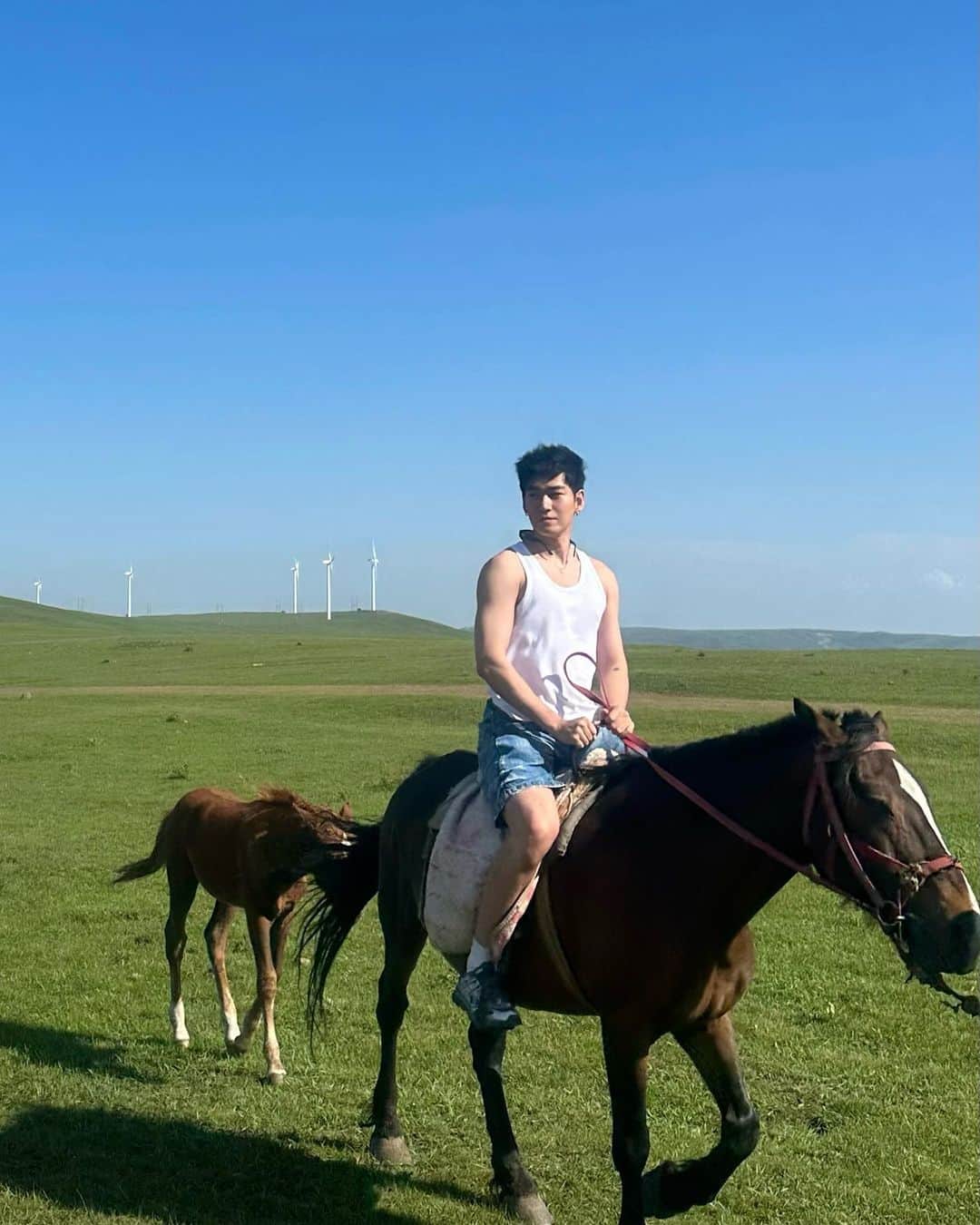樋口葉生のインスタグラム：「🐎👶🏻👶🏻」