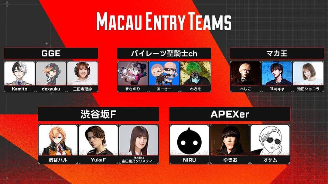 池田ショコラのインスタグラム：「EA公式APEX Asia Festival 2023 summer日本予選で１位になりまして、8/19•20にマカオにて行われる本戦に出場することになりました！！🇲🇴  日本•韓国•中国の代表チームと戦います😵‍💫🙌 当日はYouTubeのRAGE公式チャンネルで配信があるので応援よろしくお願いしますっ  1tappyくん、へしこくんと共に頑張るぞーっ‼️  初マカオだ〜〜ヾ(๑╹◡╹)ﾉ"マカオのおすすめって何かありますか？？  #apexlegends #apex」