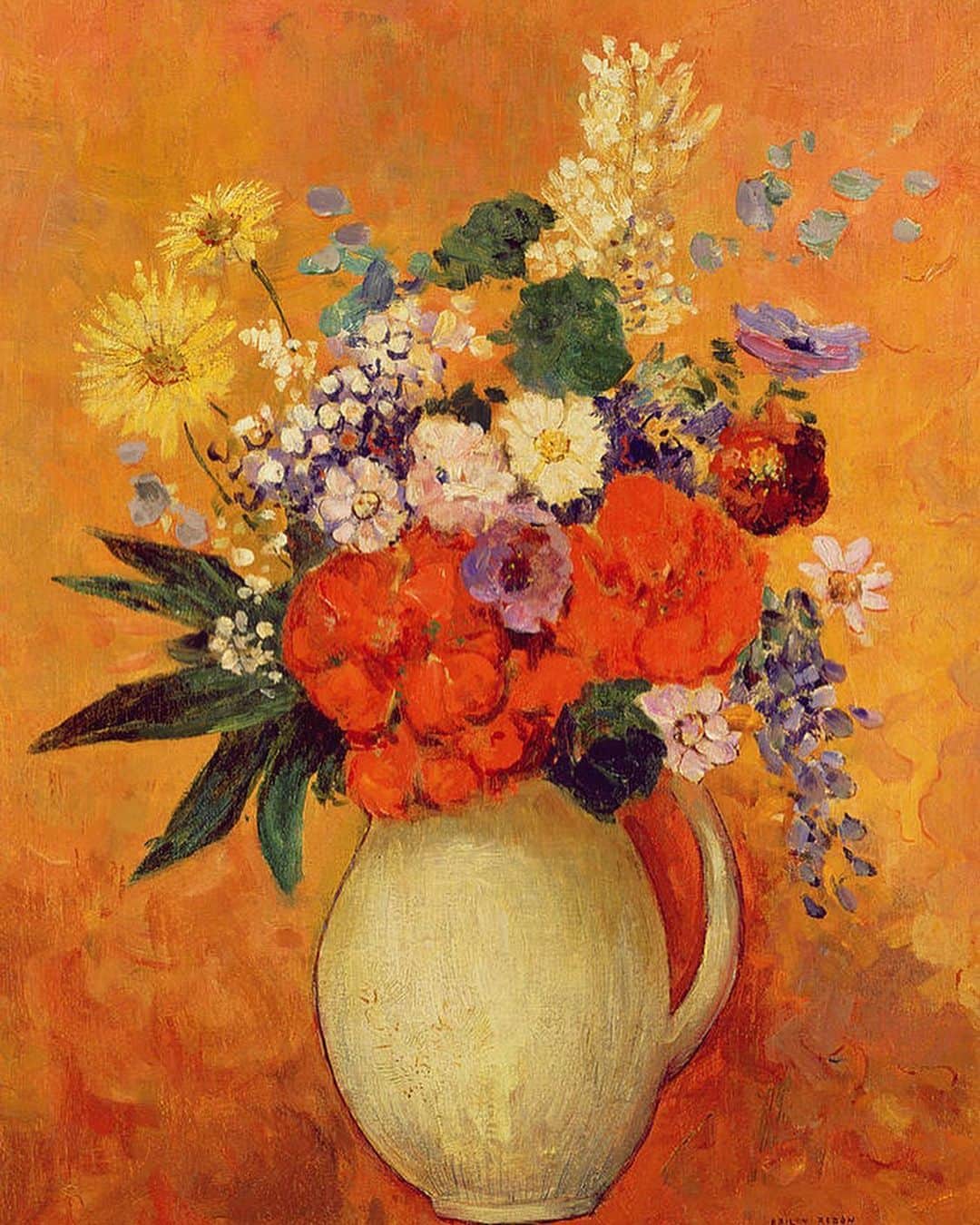 宮城夏鈴さんのインスタグラム写真 - (宮城夏鈴Instagram)「Inspo🌼  Odilon Redon   1.Evocation on Roussel （1912）  2.Flowers （1905）  3.Muse of Pegasas ペガサスに乗るミューズ　（1907-1910）  4.Vase of Flowers （1906）」8月15日 4時45分 - karin_karin0516