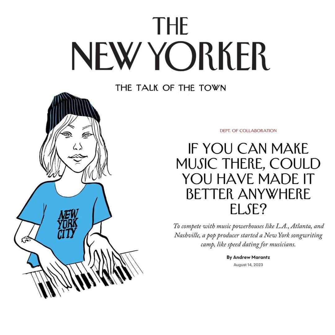 グレース・ヴァンダーウォールのインスタグラム：「if you can make it in the New Yorker, you can make it anywhere.  come for the @gracevanderwaal drawing, stay for the #antisocialcamp feature. link in bio!」