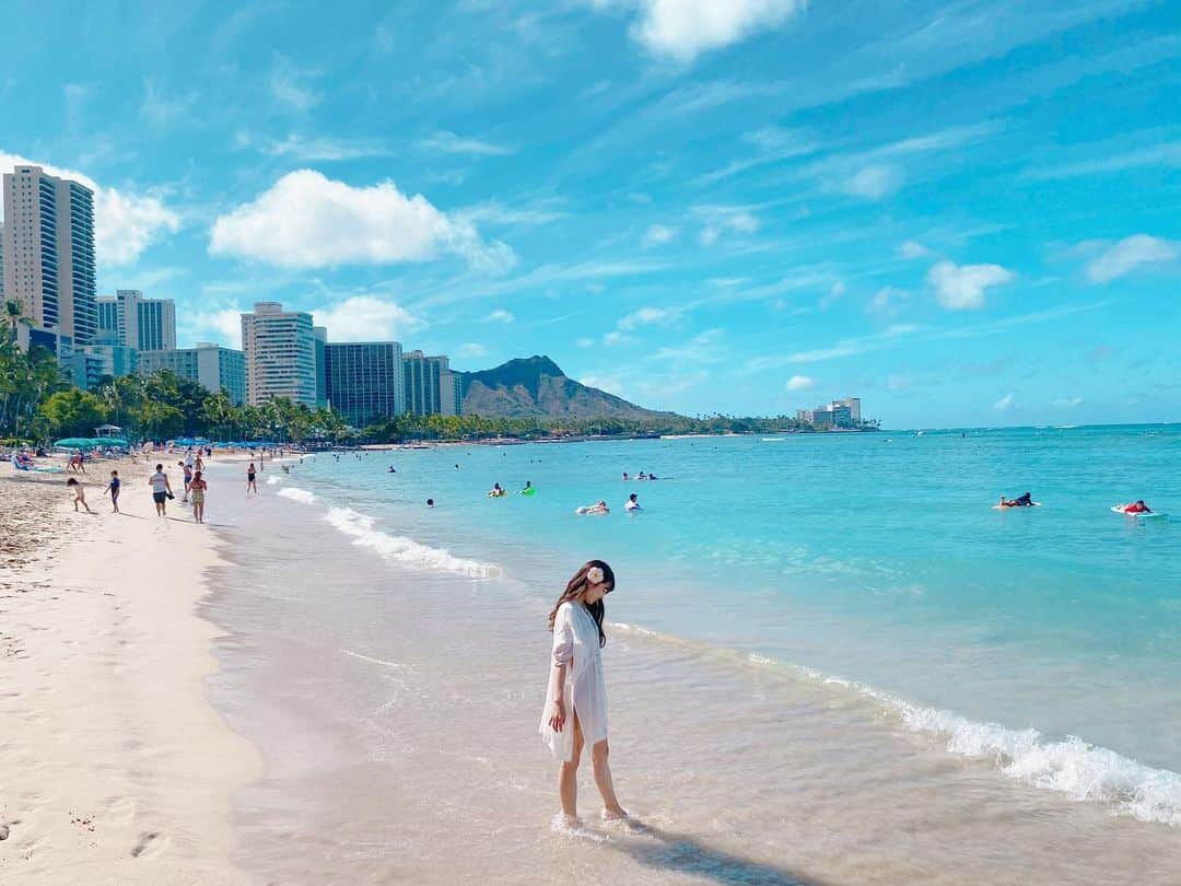 小嶋菜月のインスタグラム：「Hawai🌺🌈🏝️🐠 . . #hawaii #ハワイ #ワイキキビーチ  #waikiki」