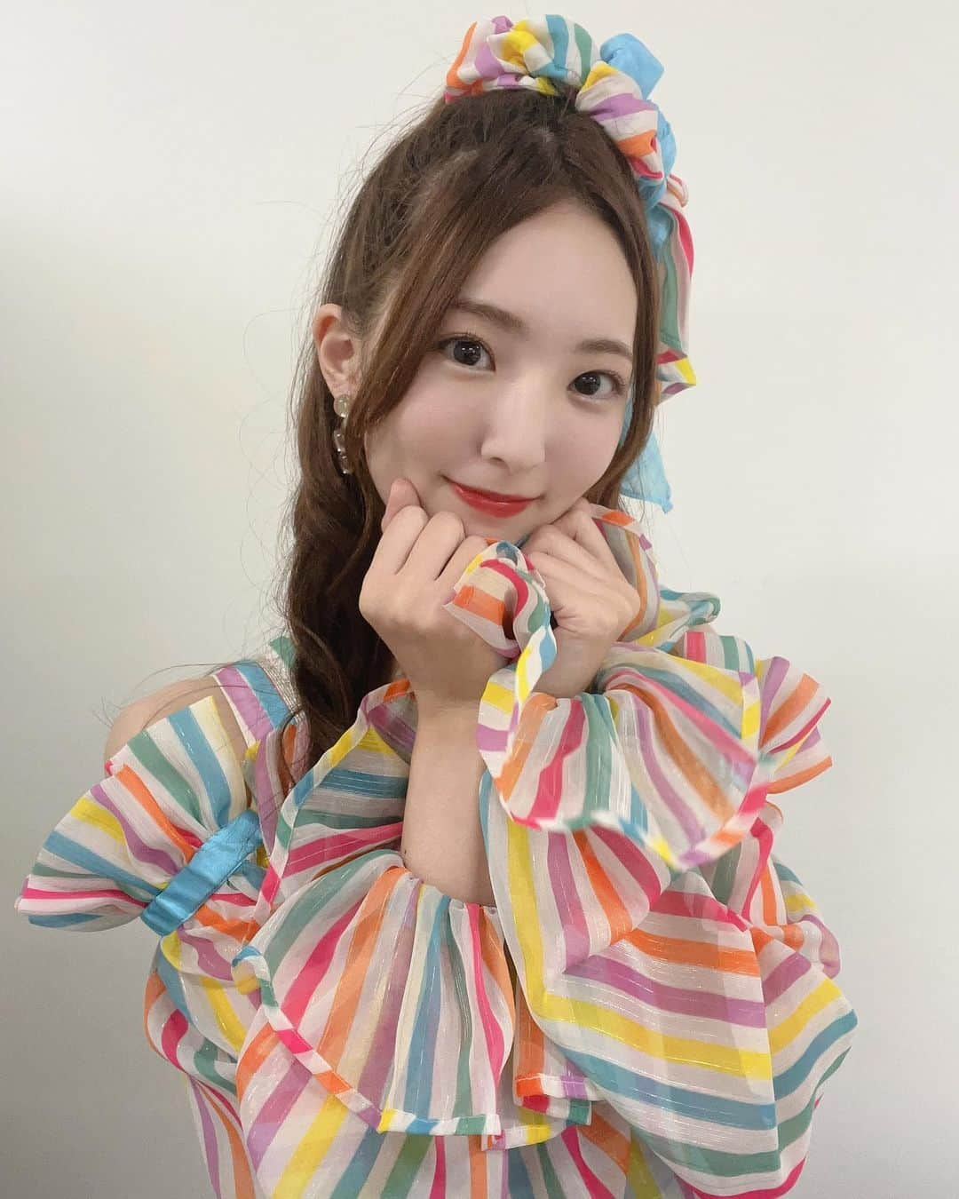 藤本冬香のインスタグラム：「🌈  #ske48summertour2023 #仙台 #ライブ  #衣装 #髪型  #メイク」