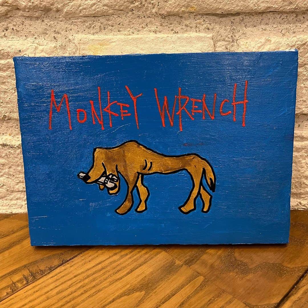 のインスタグラム：「今日書いた絵  #monkeywrenchdog」