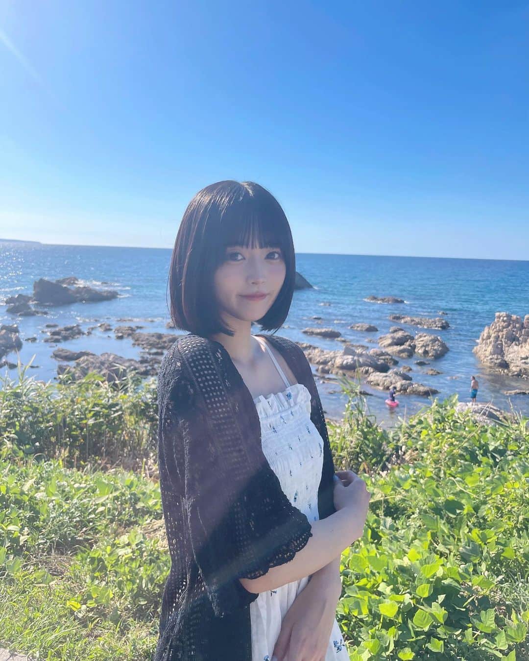 益田珠希のインスタグラム：「新潟の海~🫶🏻️   #アイドル  #idol  #04  #新潟  #笹川流れ」