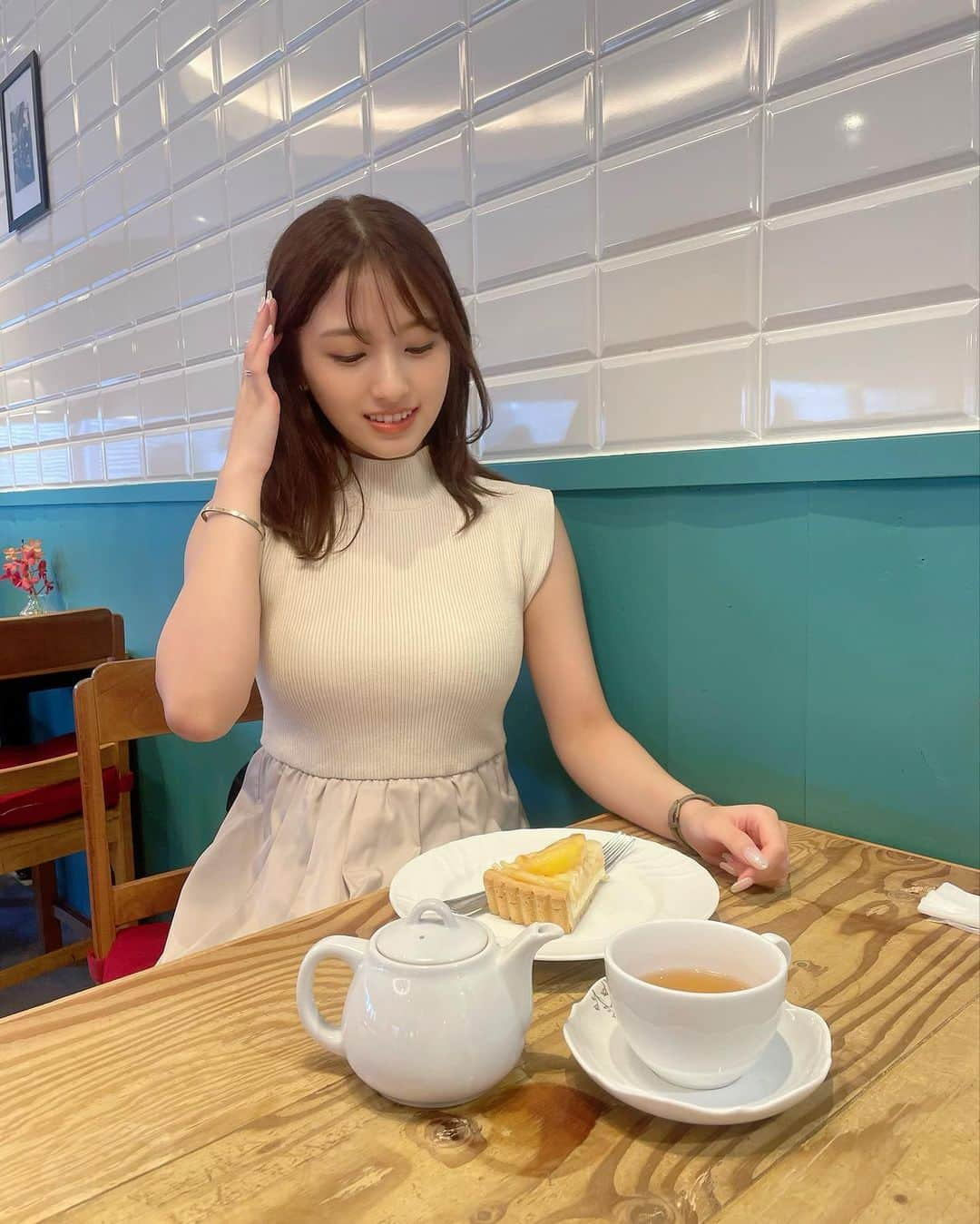 大和田南那さんのインスタグラム写真 - (大和田南那Instagram)「同期とカフェでゆったり🫖🎀 やっぱり落ち着くし楽しかった♡」8月15日 0時20分 - nanaowada_official