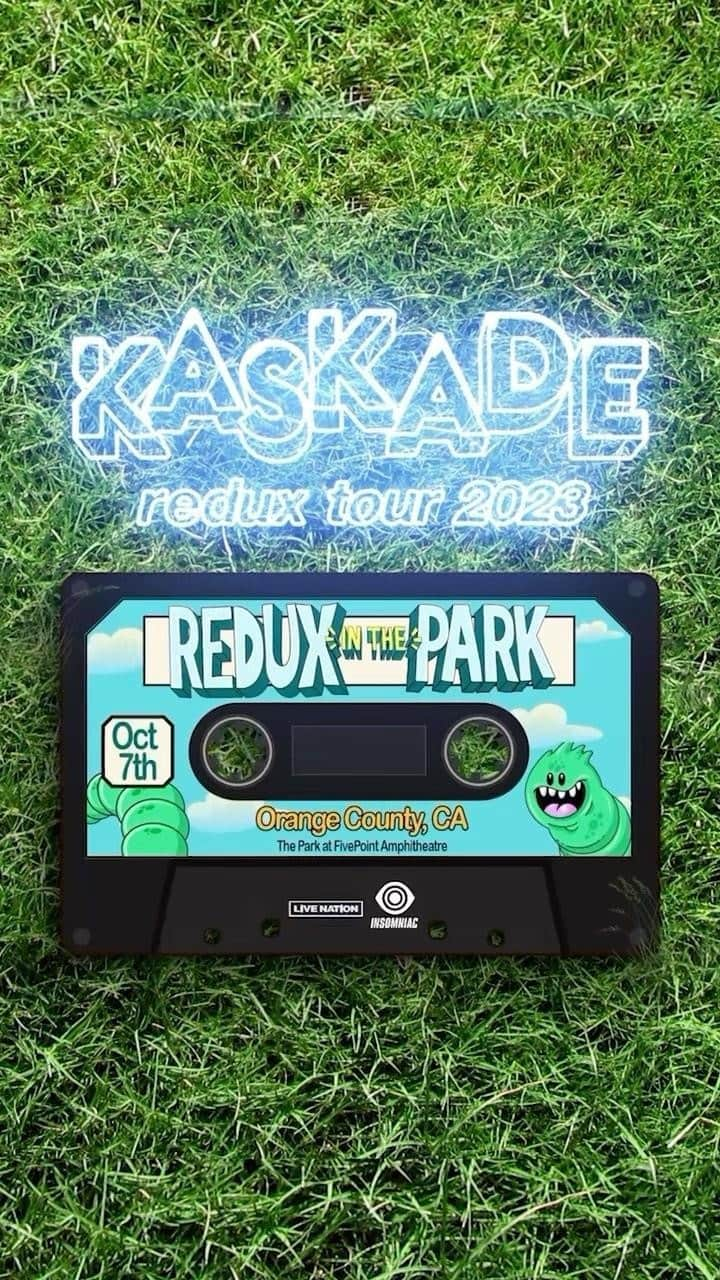 カスケイドのインスタグラム：「🚨 REDUX IN THE PARK 🚨 Kicking off my Redux Tour 2023 with the West Coast Massive 10.07.2023 FivePoint Amphitheatre in Orange County, CA ➡️ Sign up NOW for access to PRESALE TIX, going live this Thursday, 08.17 ((It’s the best way, ask a friend!)) 🔗 Kaskademusic.com」