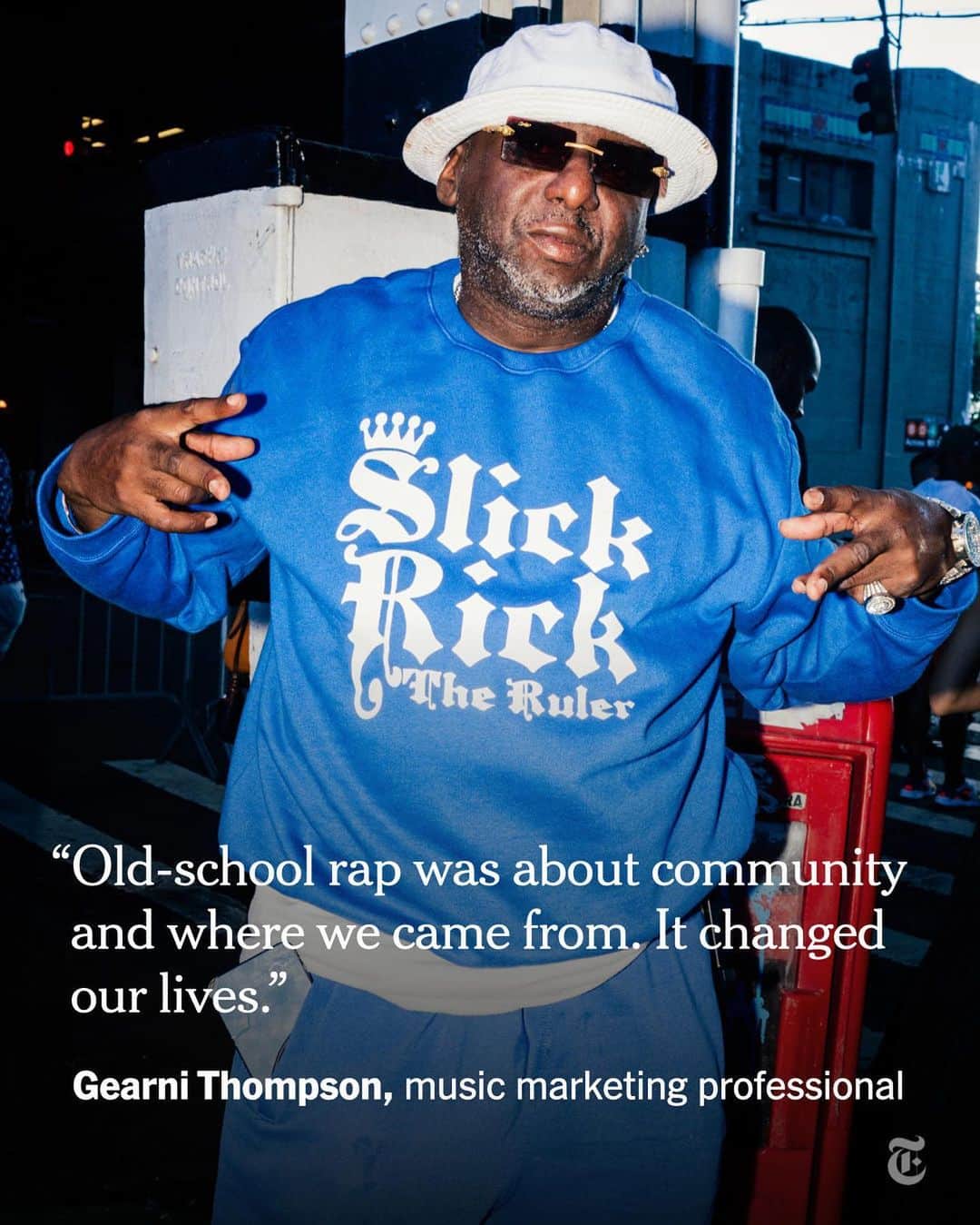 New York Times Fashionさんのインスタグラム写真 - (New York Times FashionInstagram)「The start of hip-hop dates to Aug. 11, 1973, when DJ Kool Herc created continuous break-beats by working two turntables during a party in a rec room at 1520 Sedgwick Ave in the Bronx. On Friday night, exactly 50 years later, a concert was held at Yankee Stadium — roughly a mile and a half from hip-hop’s birthplace — to honor the occasion, featuring Run-DMC, Slick Rick, Ice Cube, Snoop Dogg, Lil’ Kim and Nas. DJ Kool Herc, 68, also appeared onstage to accept an award.  Before the show, which was billed as “Hip Hop 50 Live,” the scene outside the stadium was heavy with fans of the sounds from the ’70s, ’80s and ’90s. Middle-aged couples on date nights arrived wearing matching Adidas track suits. A man strolled the promenade carrying a boombox and wearing a Kangol hat. Hawkers sold pins with pictures of Biz Markie and The Notorious B.I.G.  In interviews with The New York Times, attendees reflected on hip-hop’s 50th. Some recalled witnessing the park jams and parties that defined the genre’s beginnings. Tap the link in our bio to read more reflections on hip-hop and to see more looks from outside the show. Photos by @poupayphoto」8月15日 1時42分 - nytstyle
