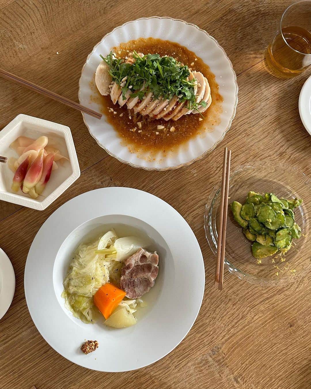 水上京香さんのインスタグラム写真 - (水上京香Instagram)「⁡ 楽しかった、お料理教室記録🥣 お家でも作った塩豚、めちゃくちゃ美味しかった…🥹🫶🏻」8月15日 13時08分 - kyokaminakami_official