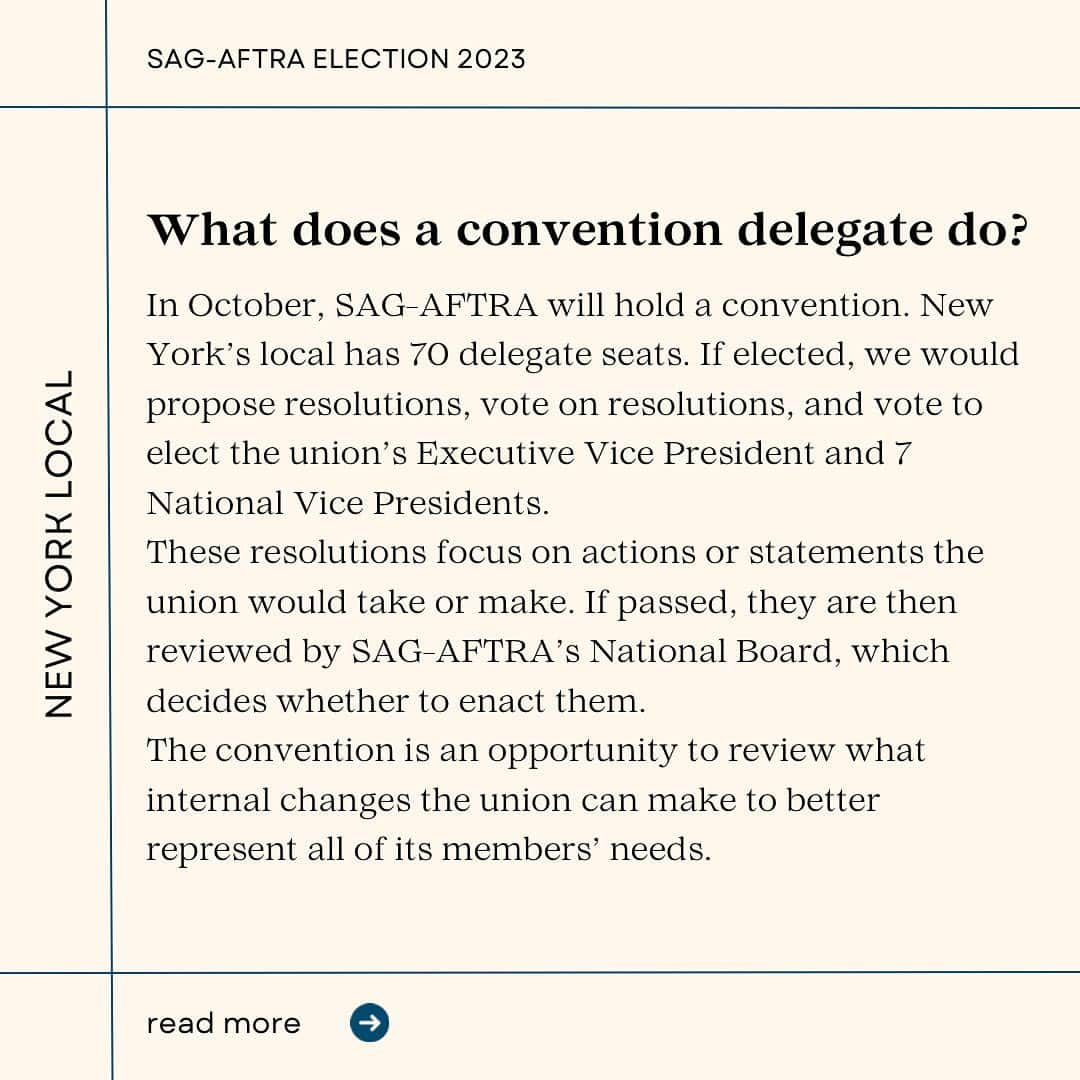 タヴィ・ゲヴィンソンさんのインスタグラム写真 - (タヴィ・ゲヴィンソンInstagram)「☀️ I’m running in the @sagaftra New York local election to be a convention delegate ☀️ with my friends @lindseybroad @nikkimjames @chrisw3ndelken! Read more about us, comment any q’s & remember to vote by September 8 - ballots have been mailed to your address on file with the union 🗳️」8月15日 7時58分 - tavitulle