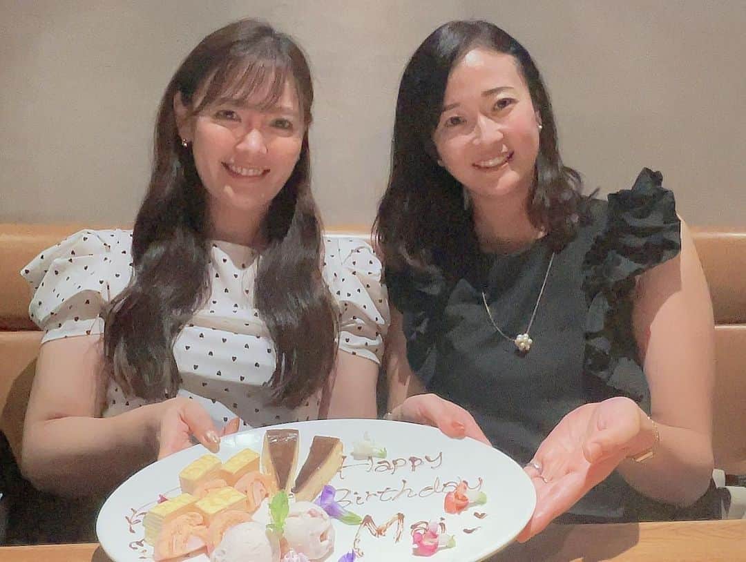 のインスタグラム：「お誕生日会をして貰いました🎂  TBSニュースバード（今はTBS NEWSと言うらしい）で一緒だった久乃ちゃん。 今はなんと娘達が同級生🫶 あの頃は想像も出来ませんでしたが、心強くて何でも話せる同期がいて幸せです☺️ 娘もお友達と良い関係を築いていけますように…  thank you♡」