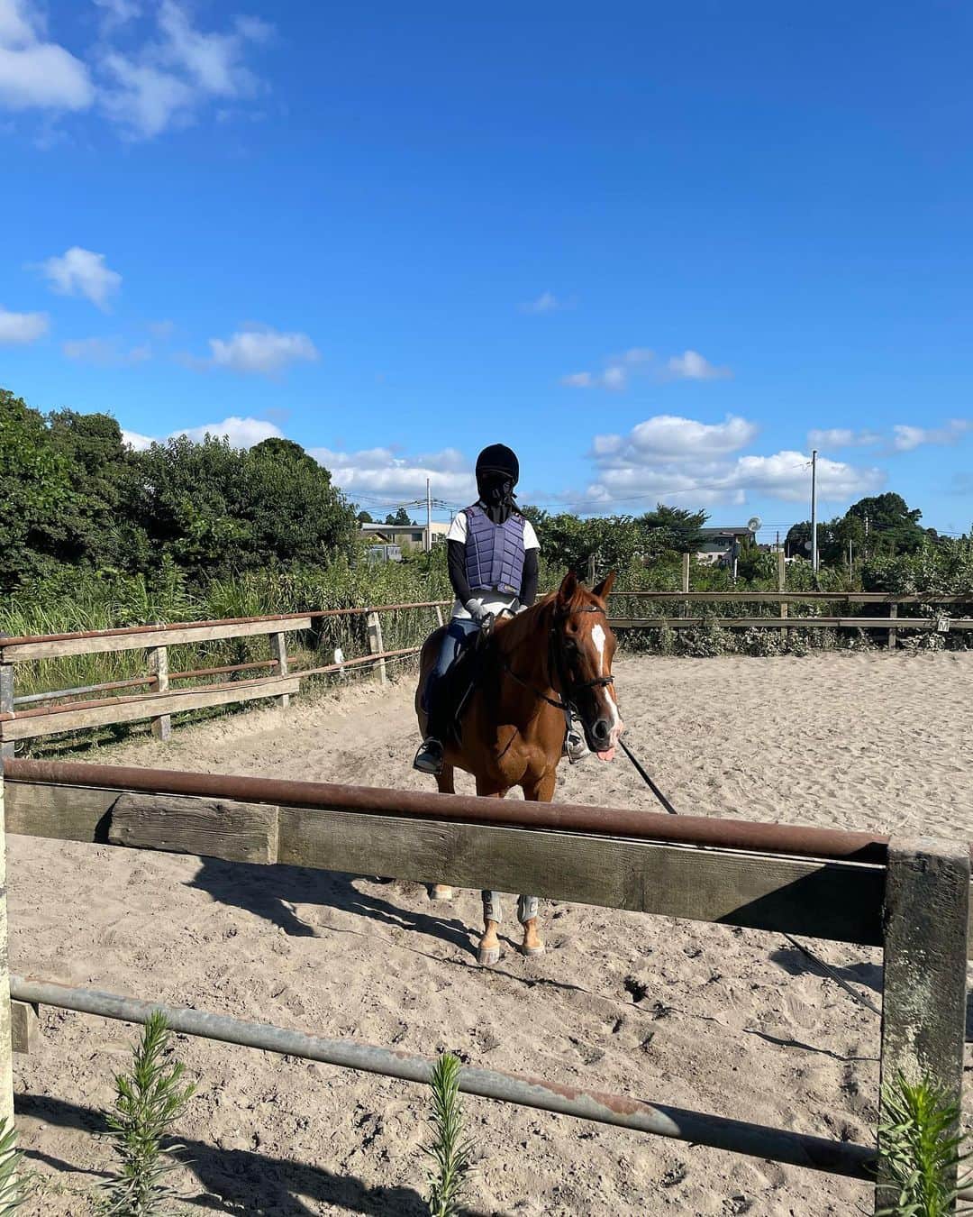 香月ハルのインスタグラム：「乗馬ライセンス5級取得しました✌︎  母ちゃん馬が大好きで、ずっと乗りたいと言ってたこともきっかけでふたりで乗馬合宿🏇 1日目から筆記をやり、実技で馬に乗り、2日目は実技のみテスト練習、最終日は筆記試験と実技試験で二人とも無事合格できました💮 めちゃくちゃ暑くて大変だったけど馬ちゃまもっと大変だっただろうなと、次4級取る時には涼しい日に行こうと思います。(4級も取る気まんまんやん 先生がロッチの中岡さんに激似すぎてお母さんと乗馬教室離れたら中岡さんの話でもちきり。 その中岡先生めちゃくちゃスパルタで、指摘されてばかりなんだけどその言い方と言葉も面白くて帰りの車で毎日涙出るほど笑いました。 そしてたまに褒めてくれるんだけど、それがまた嬉しい。 中岡先生のおかげで更に楽しい乗馬の思い出になりました🐎  ホテルは乗馬教室近くで泊まったんだけどここがまた最高で、隣接するところに大江戸温泉物語みたいな施設があって大浴場、露天風呂、サウナ入りまくりました♨️ ここで夜ご飯たべたり、なにより非日常感が味わえて最高でした🤏  馬乗る仕事が決まりますように✨」