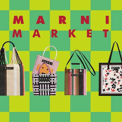 HANKYU.MODEのインスタグラム：「.【再販売決定！】 MARNI MARKET Hankyu Online  8/31(木)20:00から9/3(日)まで ご好評にお応えして阪急公式オンラインストアにて再販いたします！  翌日の販売情報をストーリーにて前日午後18時にお知らせいたしますので、要チェック！@hankyumode  グリーンのチェックのつづくオンラインサイトには、ミニフラワーバスケットがひっそりと咲き、アニマルバスケットの犬や猫が潜んでいます。  大人気のストライプミニショルダーバッグのキャラメルブラウンやハンモックバッグのナイトブルーなど、秋の気分の先取りできる深みのあるカラーを先行販売。  京都の千總で染色されたバンダナトートや、福岡のイケヒココーポレーションで井草を織りあげたタタミトートなど、日本で作られたアイテムもご紹介。  人気のバッグはそれぞれ、発売日が異なります。  詳しくはストーリーハイライトまたは、@hankyumodekobe、神戸阪急WEBサイトをチェック!  ※ミッシェルバッハのクッキーローゼのオンライン販売はございません。神戸阪急店頭販売のご案内をご覧ください。  —開催期間— 【店頭】終了 神戸阪急新館 1F インターナショナルブティックス (フラワーロード側) 8/23(水)10:00~29(火)20:00 【オンライン】 再販決定！ 阪急公式オンラインストア 8/31(木)20:00~9/3(日)04:59  #marnimarket #マルニマーケット #マルニマーケットオンライン #hankyumode #hankyumodekobe #神戸阪急 #神戸阪急新館 #ファッション #モード #marni #マルニバッグ」