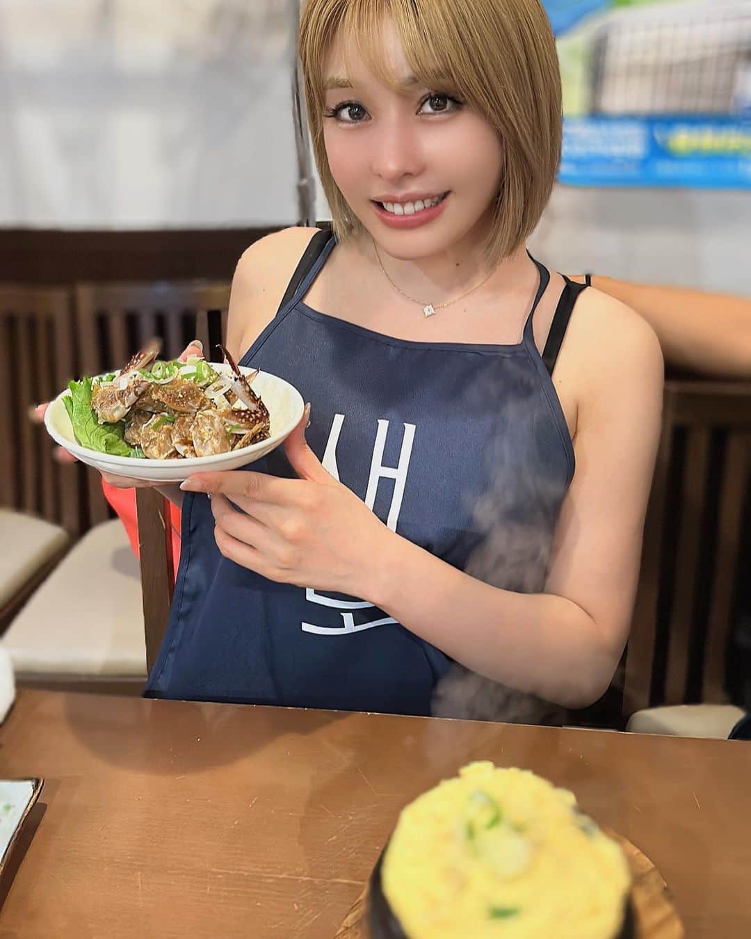 のインスタグラム：「. マダン【広場】 #カンジャンケジャン #チャプチェ #スジ炒め#ケランチム 全部全部美味しいからみんな食べてみてね🩷 #サムギョプサル　も推し🥩 @madan.koriyama2  #福島県#郡山市#韓国料理」