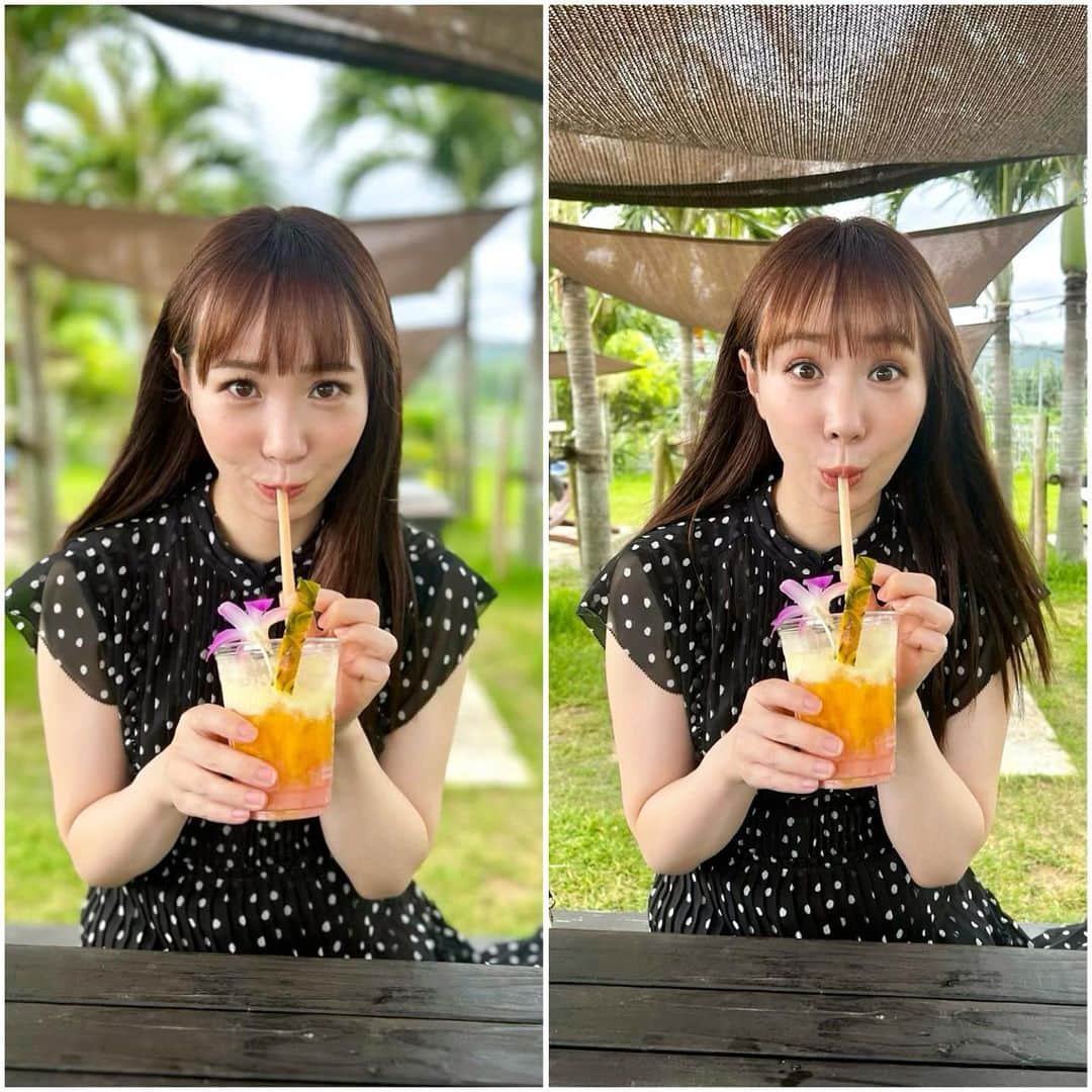 島川未有さんのインスタグラム写真 - (島川未有Instagram)「フルーツジュース🍹 お盆は体調を崩していたので、全く阿波踊り気分を味わうことができずロンリーな日々を過ごしていました…🥲 夏らしいことしたいです🥲  #石垣島#石垣島グルメ#石垣島カフェ#フルーツジュース#徳島#tokushima#japan#ootd#ワンピースコーデ」8月15日 19時00分 - miyu_shimakawa