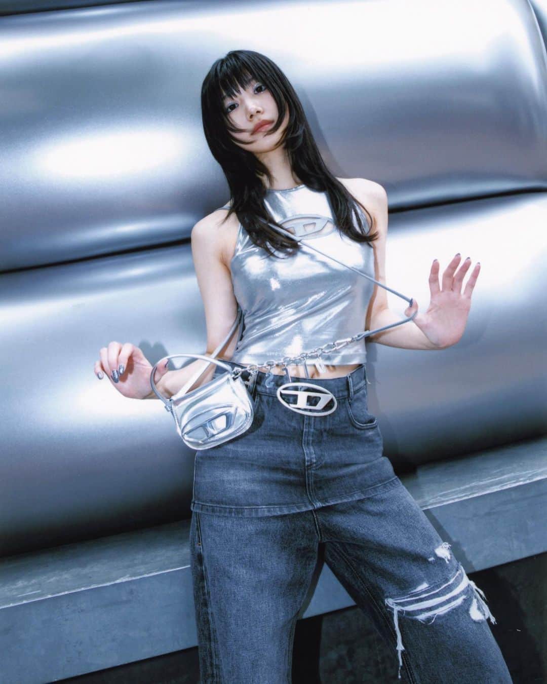 奥田彩友のインスタグラム：「@diesel  ⁡ ⁡ ⁡ #DieselFW23 #ディーゼル」