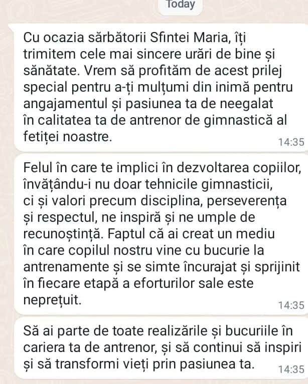 のインスタグラム：「Cel mai frumos mesaj primit astăzi ❤️⬆️ Salutare dragilor și mulțumesc pentru mesajele voastre 🙏🤗 La mulți ani Maria și Marian 🥰」