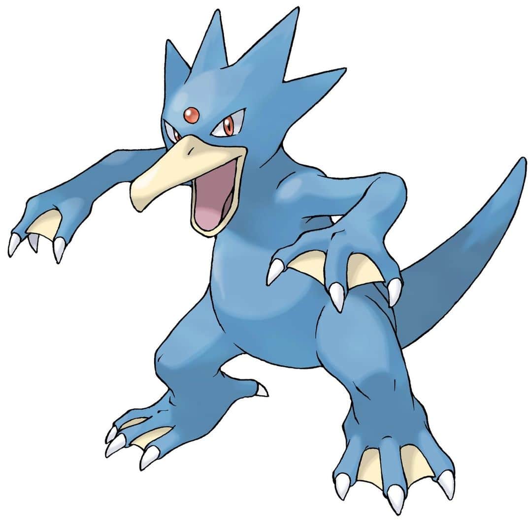 のインスタグラム：「When Golduck swims at full speed using its long, webbed limbs, its forehead somehow begins to glow 🌊」
