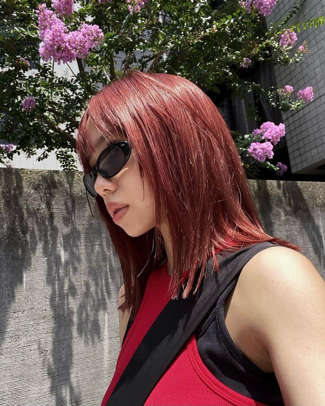 室原彩夏のインスタグラム：「ㅤㅤㅤㅤㅤㅤㅤㅤㅤㅤㅤㅤㅤ ちょっと暗くした🍒🥵 ㅤㅤㅤㅤㅤㅤㅤㅤㅤㅤㅤㅤㅤ #haircolor」
