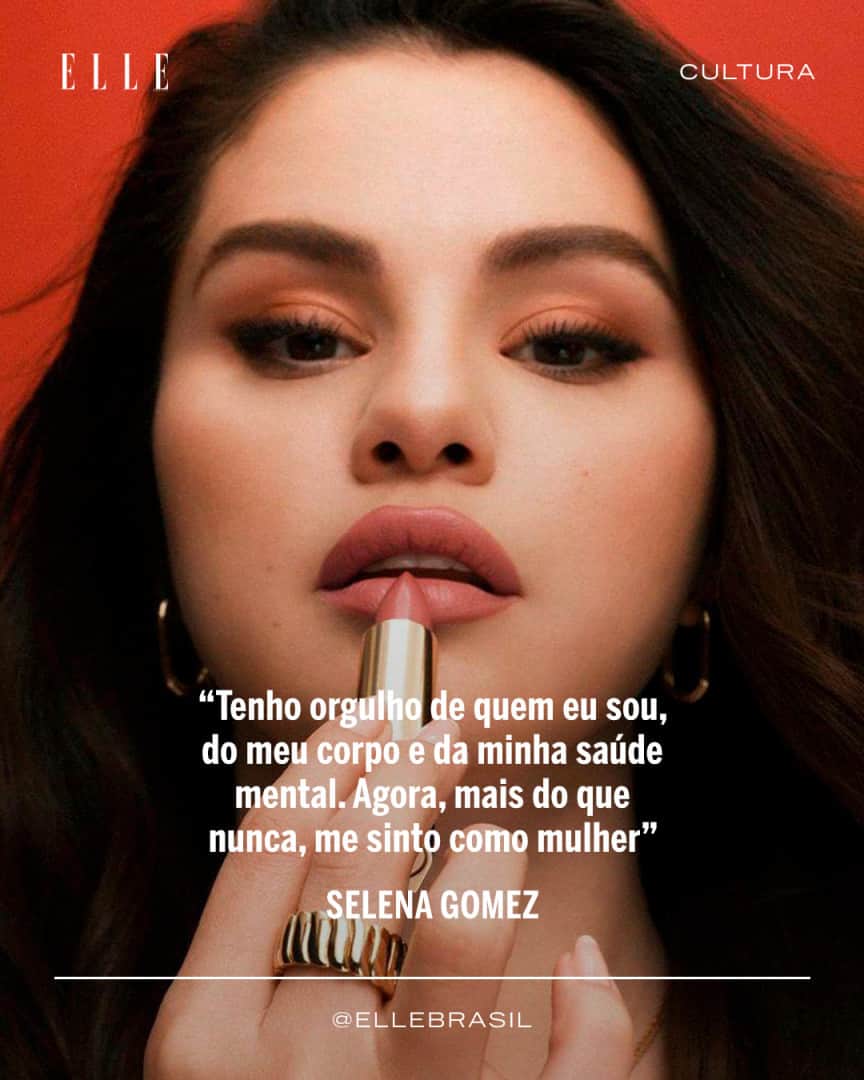 ELLE Brasilのインスタグラム：「Hoje é dia dela! @selenagomez  completa 31 anos de idade neste sábado e, aqui na ELLE, relembramos a entrevista que a repórter @ba.rossi fez com a cantora em 2022, quando a sua marca de beleza, a @rarebeauty, estava chegando ao Brasil. Nossa fala favorita é essa, cheia de orgulho. Parabéns, Selly!」