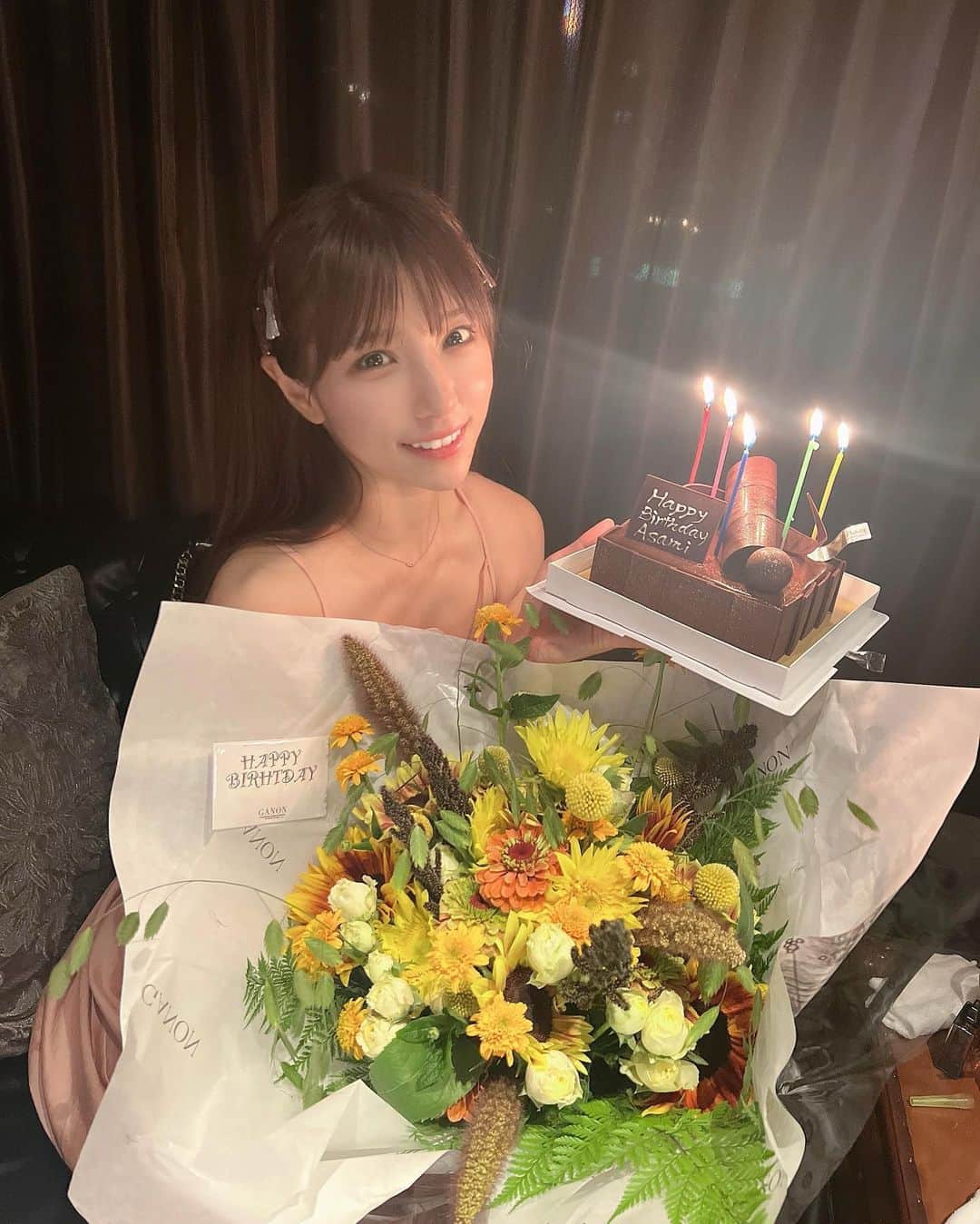 夏本あさみのインスタグラム：「お誕生日お祝いありがとう💖💖」
