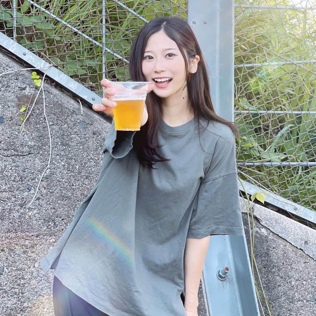 塩野響子のインスタグラム：「⠀やっぱビールっしょ！！！🍺」
