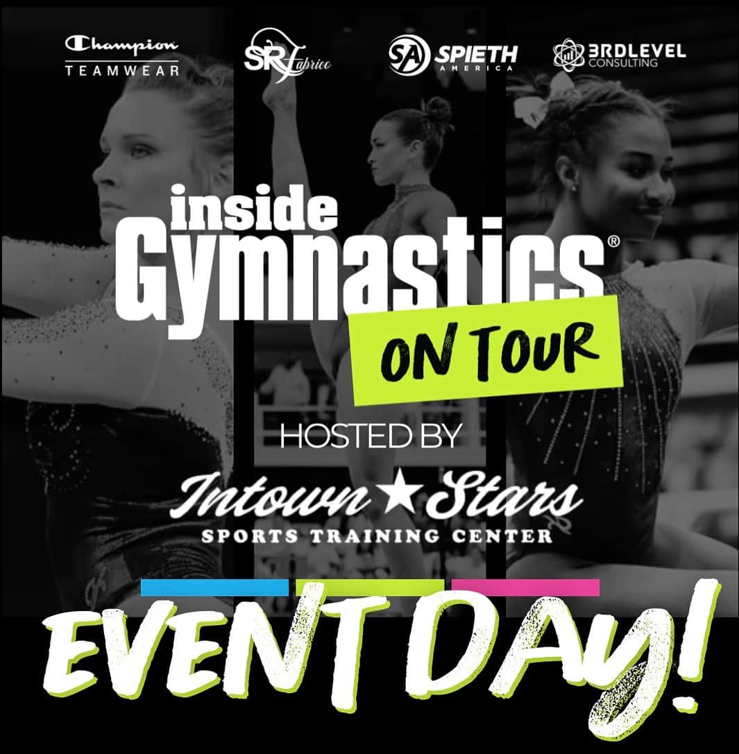 Inside Gymnasticsさんのインスタグラム写真 - (Inside GymnasticsInstagram)「It’s EVENT DAY in Atlanta! ⏩️  🤸🏼‍♀️ @intownstarsgym  ⏰ 12-5pm ET  📢 @bridgetsloan  📢 @norah.flatley  📢 @kyla_bryant  📢 @corymtomlinson  📢Athlete Performance Specialist Mike Linn  Stay tuned for highlights! #IGontour」7月23日 0時06分 - insidegym