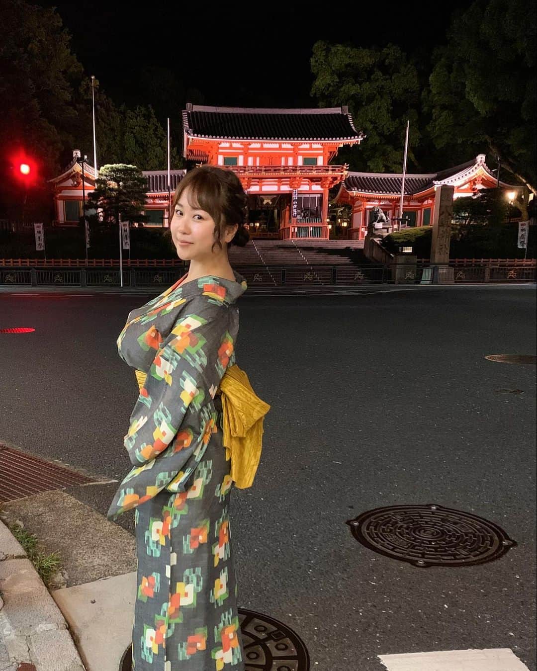 西田麻衣のインスタグラム：「まいぷりんの  わんぱく胃袋  #着痩せスタイル #毎日浴衣着てたいな」