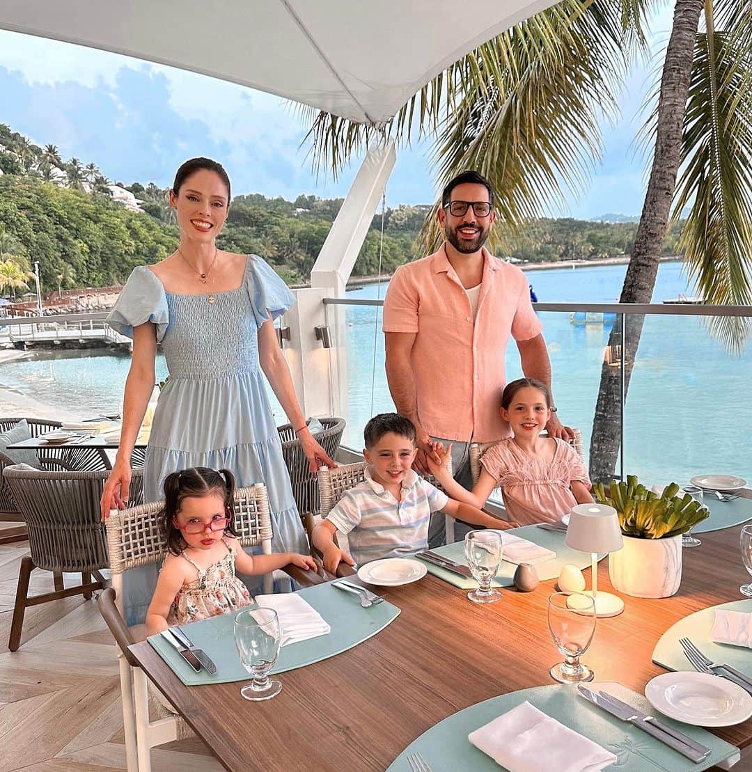ココ・ロシャのインスタグラム：「Summer vaca is officially here! Happy to spend it in beautiful St. Lucia @windjammerlanding」