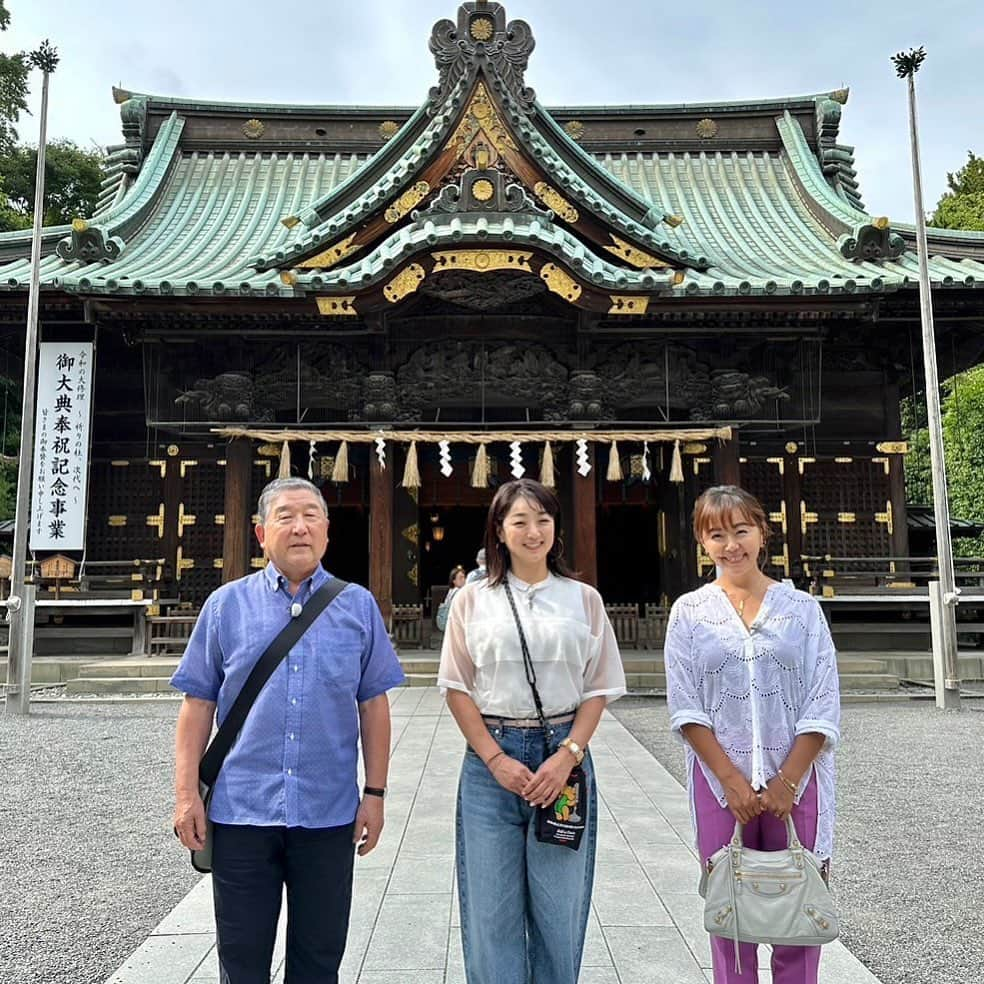 田中律子さんのインスタグラム写真 - (田中律子Instagram)「マネージャーからのお知らせ📺  本日7/23 16:15~17:25 テレビ朝日『路線バスで寄り道の旅』🚌💨 ゲストは岩崎恭子さん🏊  今回の旅は、沼津・三島で岩崎恭子さんの生まれ育った街を巡る旅☀️  沼津第五中学校からスタート。 史上最年少金メダリストに輝いた頃の 当時の恩師と再会し、思い出話に花を咲かせます✨✨ 岩崎さんのオリンピックでのインタビュー🎤　 「今まで生きてきたなかで一番幸せです」って🥇  そりゃ間違いない！とあの当時思ったことを、ロケ中きっと バス旅チームみんなが思い出したはずです😍✨ その後、沼津港→由緒ある神社「三嶋大社」へ行き、 世界水泳の日本選手の勝利祈願🙏⛩️  旅の最後は、岩崎さんオススメのうなぎ屋さんに🥢 どんな旅になったのでしょうか！  皆さま、是非是非ご覧くださいませ👀✨  #路線バスで寄り道の旅  #テレビ朝日#バス旅 #徳光和夫#徳さん #岩崎恭子 さん #世界水泳#swimmer  #田中律子#りっちゃん #三島#沼津」7月23日 8時21分 - ri2kotanaka