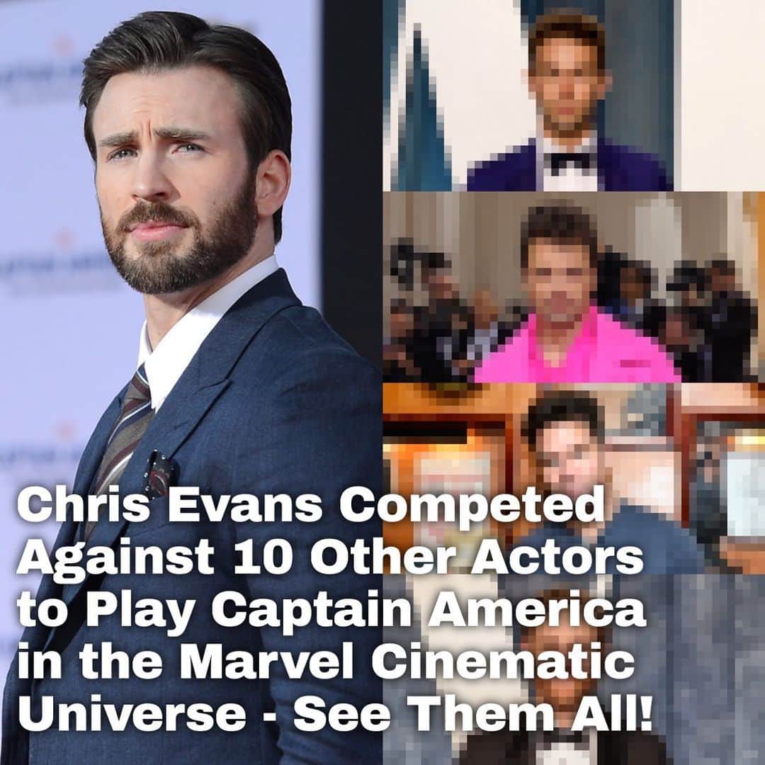 Just Jaredさんのインスタグラム写真 - (Just JaredInstagram)「Chris Evans is basically synonymous with Captain America, his character in the Marvel Cinematic Universe. However, he competed against at least 10 other stars to land the role. Several of the actors wound up starring alongside him in the franchise. One even revealed that they had to write a letter of apology after their audition. Tap this pic in the LINK IN BIO to find out who all was in the running! #ChrisEvans #CaptainAmerica #Marvel Photos: Getty」7月23日 8時36分 - justjared