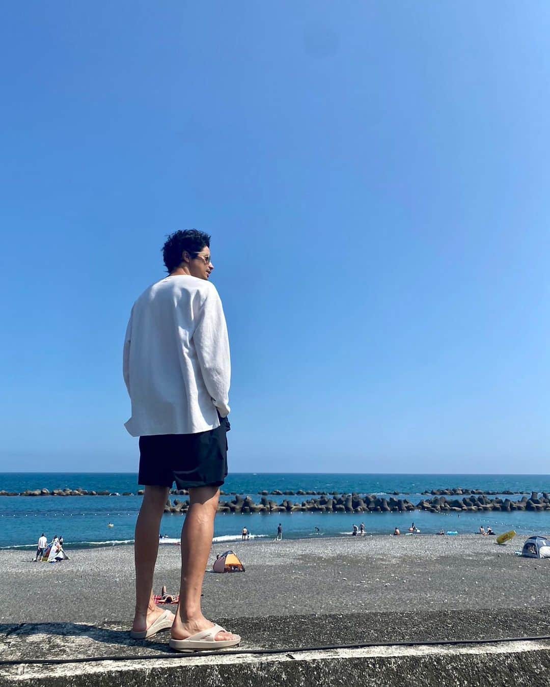 三渡洲舞人のインスタグラム：「やっぱ地元静岡は最強だった。 #地元#静岡#安倍川花火大会」