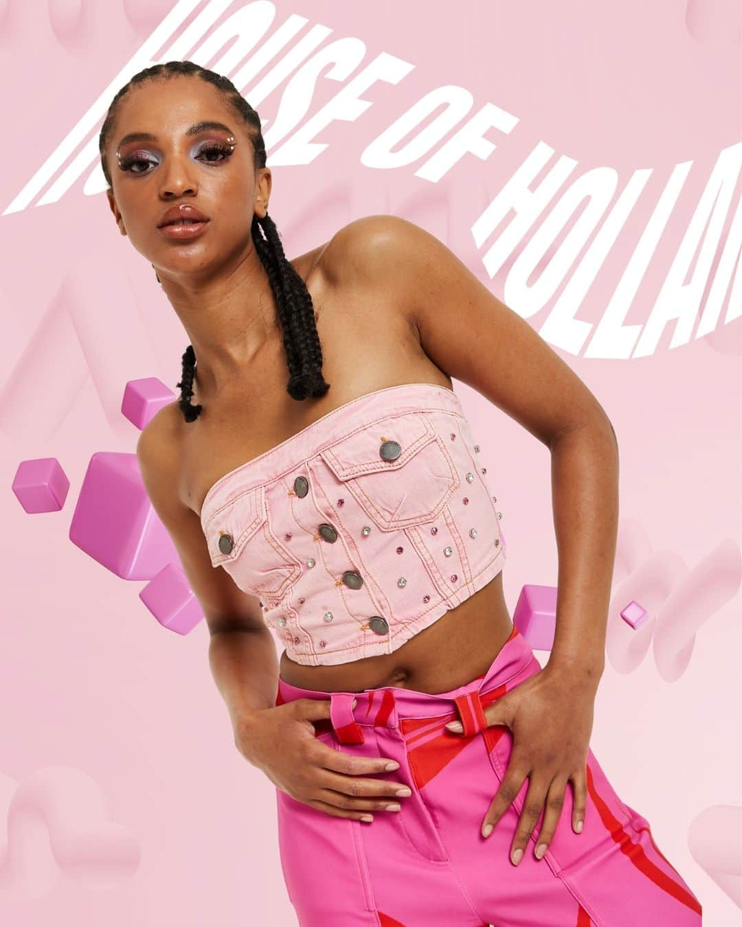 ハウスオブホランドのインスタグラム：「Pink up your summer wardrobe with House of Holland's hottest styles! 🔥💖  #houseofholland #ss23 #summerstyle #pinkaddict #fashionstyle #bolddesign #bebold #maximalistfashion #ukfashion」