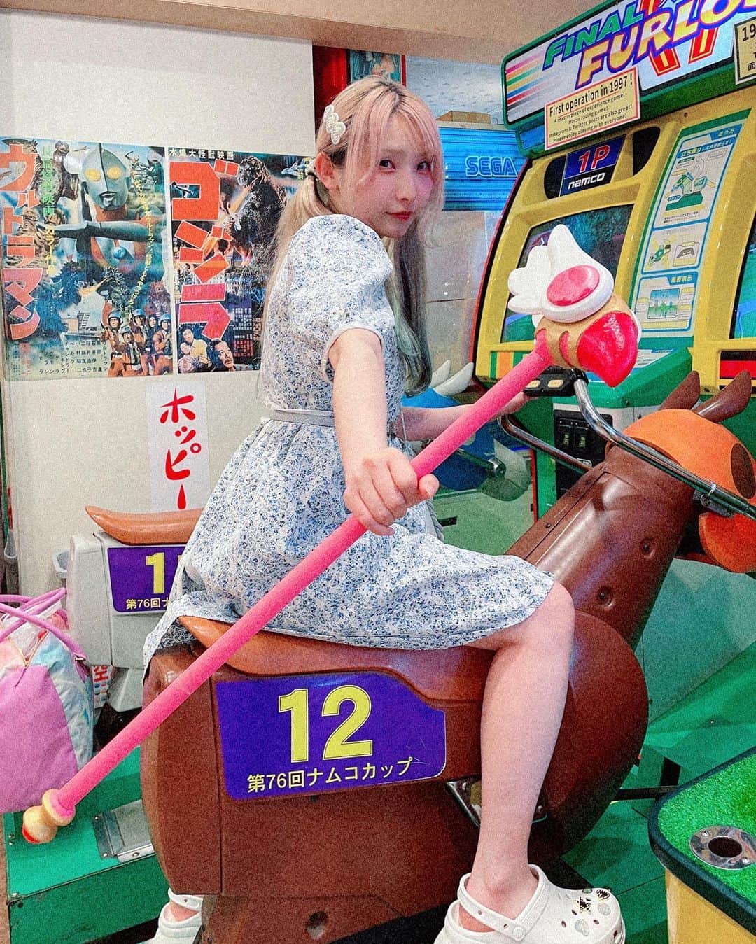 のインスタグラム：「浅草散歩🐎レトロゲームセンター行った〜  #浅草 #レトロ #ゲームセンター #asakusa」