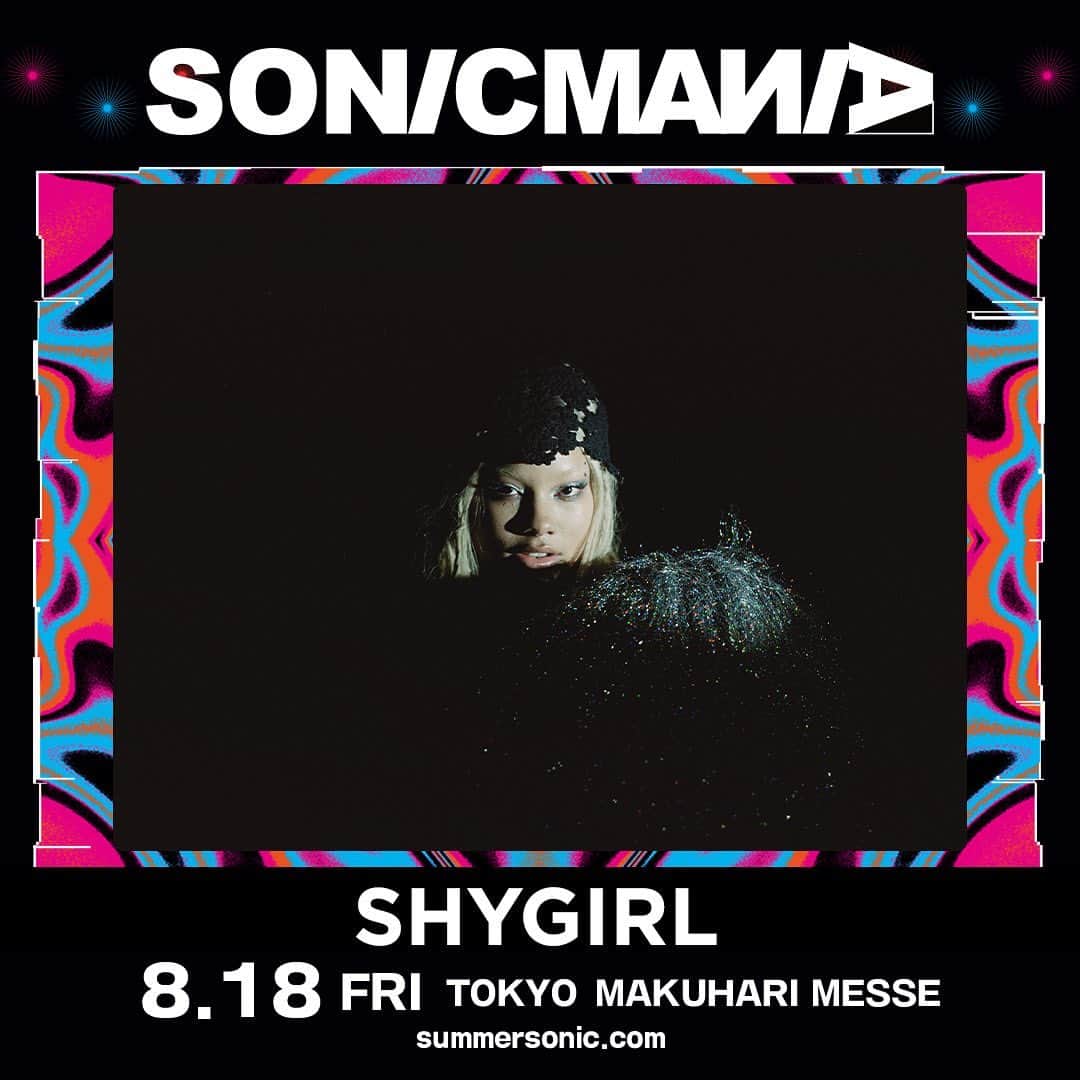 サマーソニックのインスタグラム：「◤ SHYGIRL ◢ 英アンダーグラウンドで活躍するラッパー／DJ／シンガー🇬🇧  ムラ・マサやアルカらが手がけたデビューアルバム『Nymph』は各音楽媒体で高評価を受け、あのビョークとのコラボも実現するなど、次世代のポップスターとなるポテンシャルを秘めた彼女🦋  #ソニマニ と #サマソニ で繰り広げられるパフォーマンスは、きっと音楽ファンの度肝を抜くでしょう🤯💯」