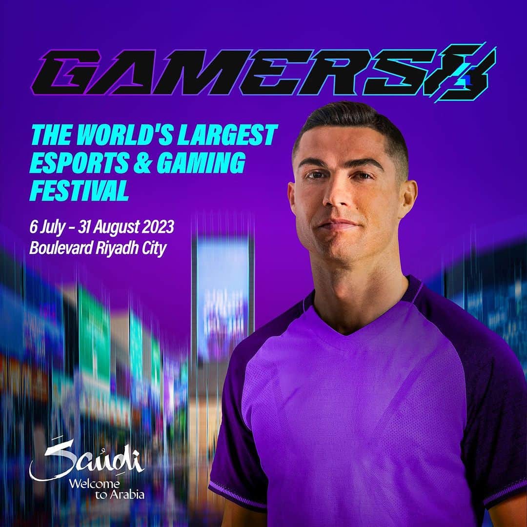 クリスティアーノ・ロナウドさんのインスタグラム写真 - (クリスティアーノ・ロナウドInstagram)「Calling all gamers! 🎮 Don’t miss #Gamers8, the WORLD’S LARGEST gaming and esports festival for 8 weeks this summer in Riyadh 😍.   A staggering prize is up for grabs. 🥶   Follow @gamers8gg for more information.  #VisitSaudi #Riyadh #Esports #Gaming」7月23日 18時00分 - cristiano
