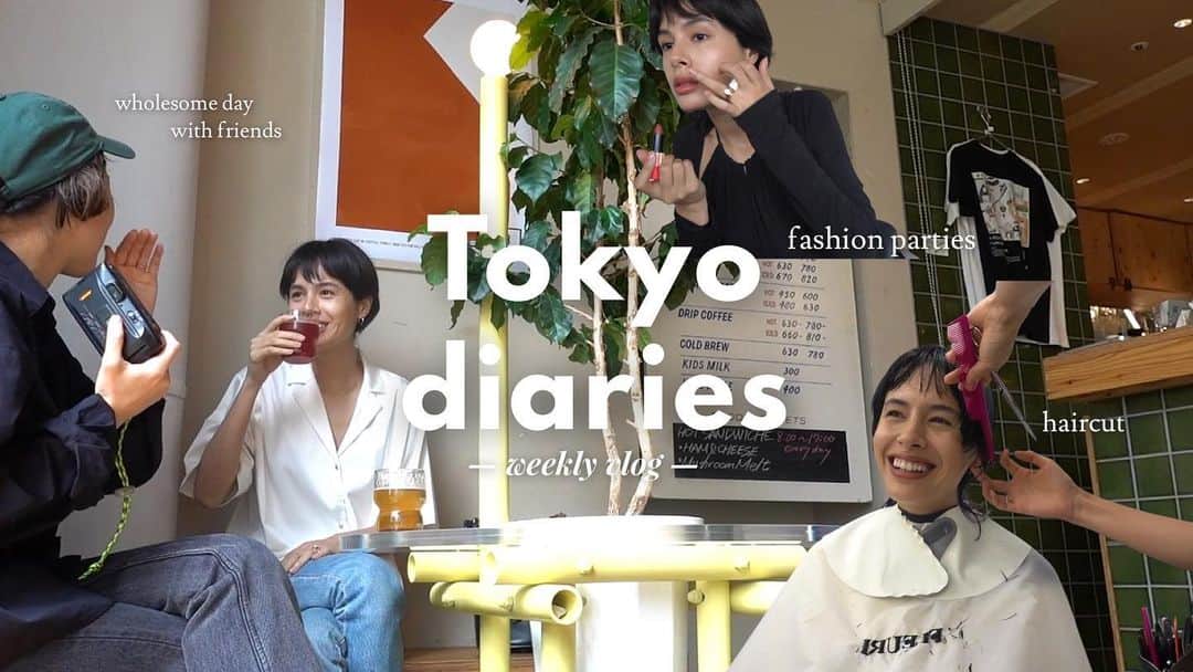 大屋夏南のインスタグラム：「New vlog with English subs is up on my channel 💫Link in my stories 😘 今週はヘアカット、ヘルシーで美味しいカフェ、可愛いビールバー、上質な下着、ずっと気になってる植物療法を使ったエステとヘッドスパなどなど😉リンクはストーリーズに🎀」