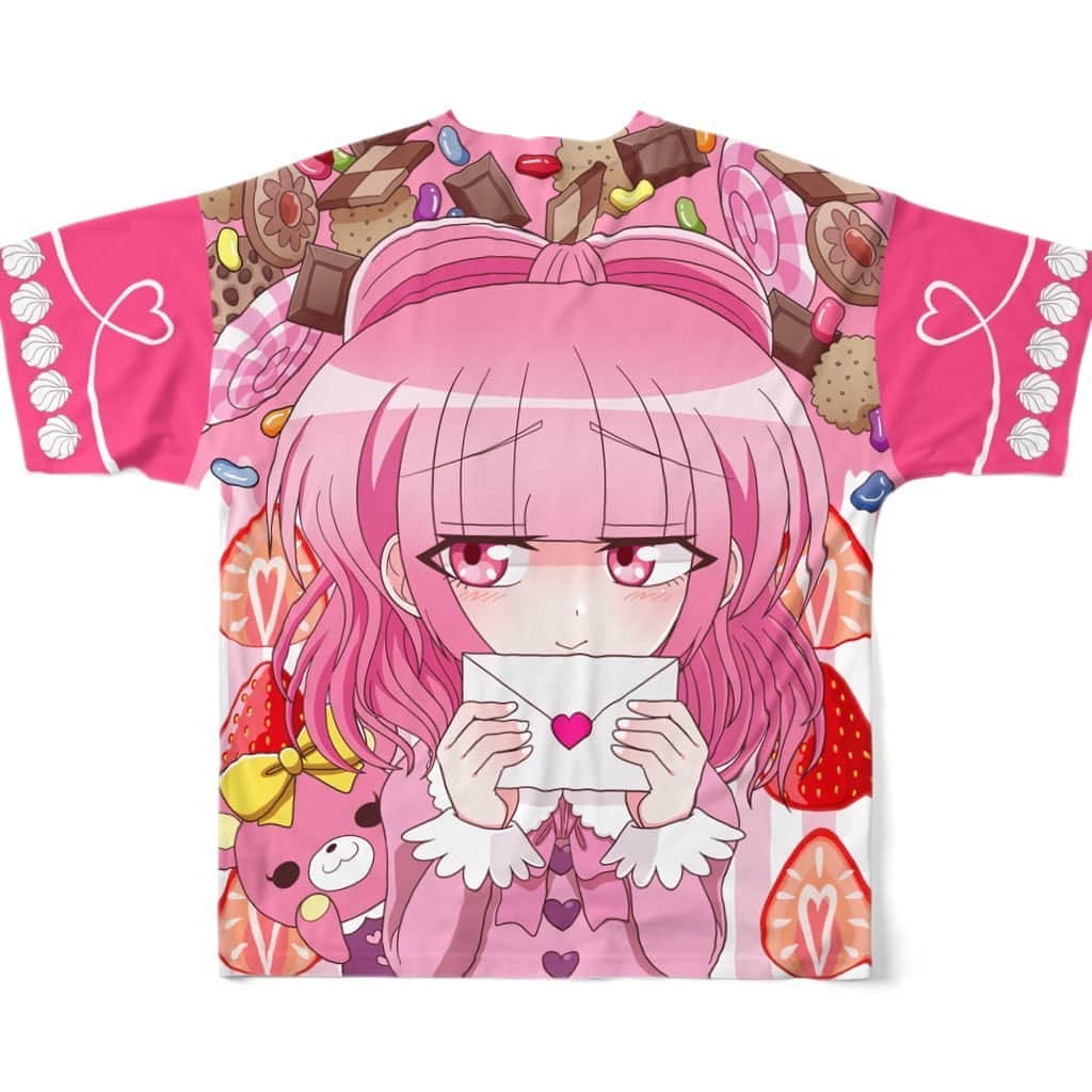 江崎びす子さんのインスタグラム写真 - (江崎びす子Instagram)「ピンクシュガーホイップTシャツがSUZURIで発売されました🍓🩷  袖にホイップが乗っててかわいいﾃﾞｽ💗  販売リンクをストーリーに上げます Twitterからもいけるヨ  (こちらはACDC RAGのTシャツデザインコンテストエントリー作品でしたが、販売許可いただきました♪)  #びす子art」7月23日 18時18分 - bisukoezaki