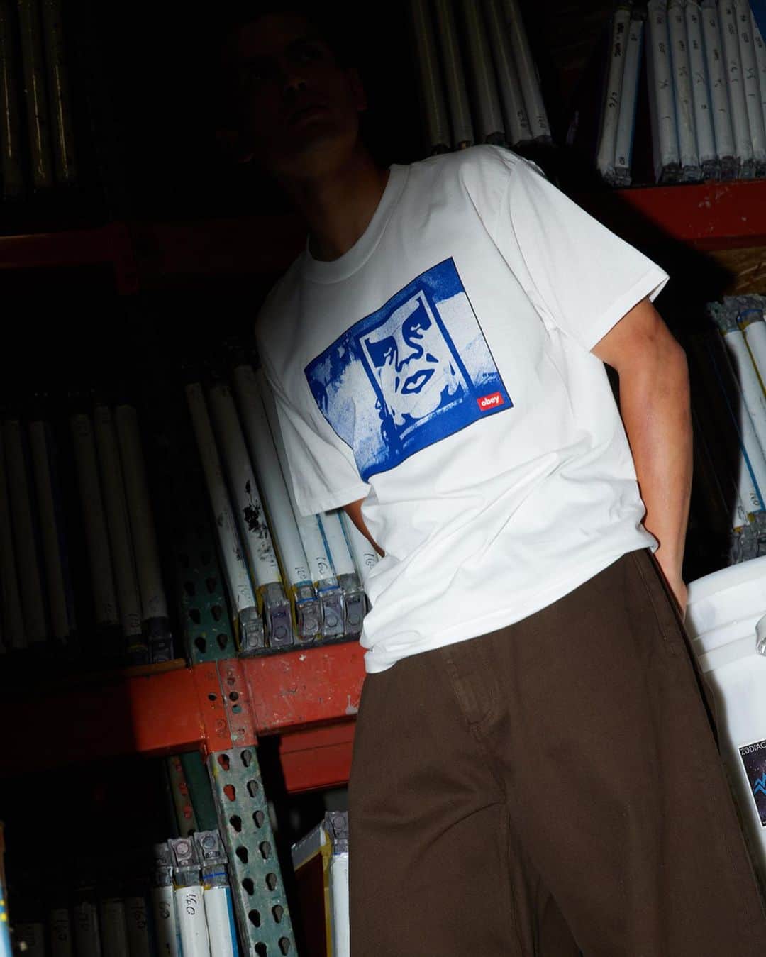 Shepard Faireyのインスタグラム：「I’m excited to see the latest @obeyclothing photo tee’s featuring select street and mural works from France, South Korea, and the US. They're printed on black & white tees with Risograph style hues. Limited edition, available online and in select stores. Check the link in bio, thanks for the support! –Shepard」